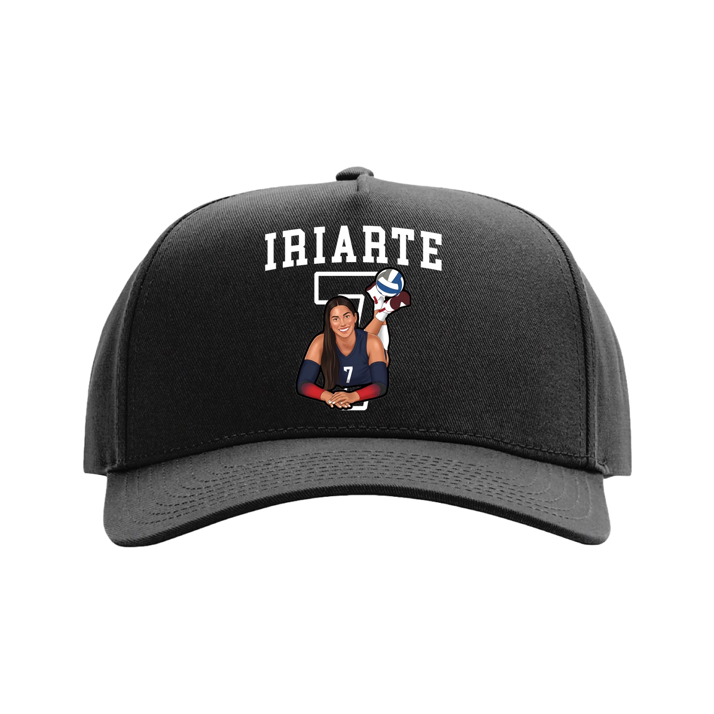 Full Fabric Five-Panel Champ Cap — Shirsey in Black