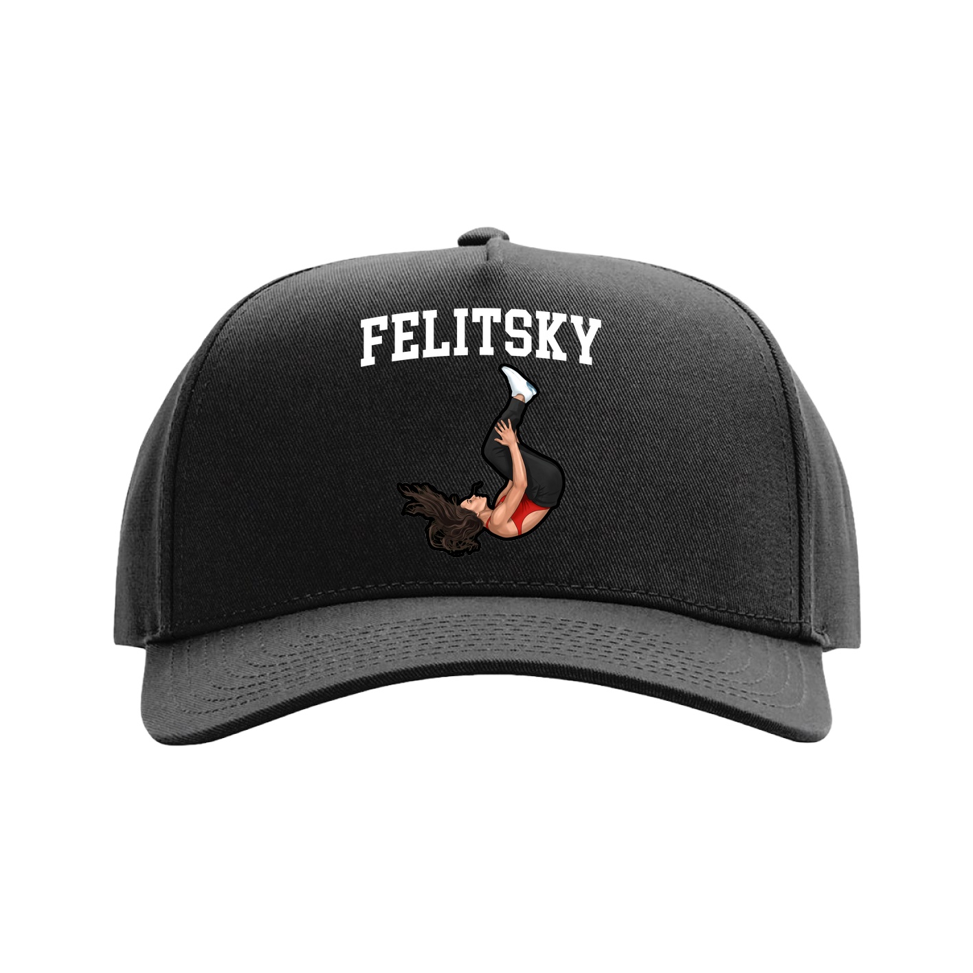 Full Fabric Five-Panel Champ Cap — Shirsey in Black