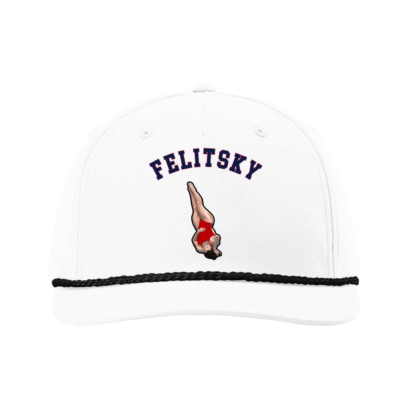 Five-Panel Classic Rope Cap — Shirsey Arch in White