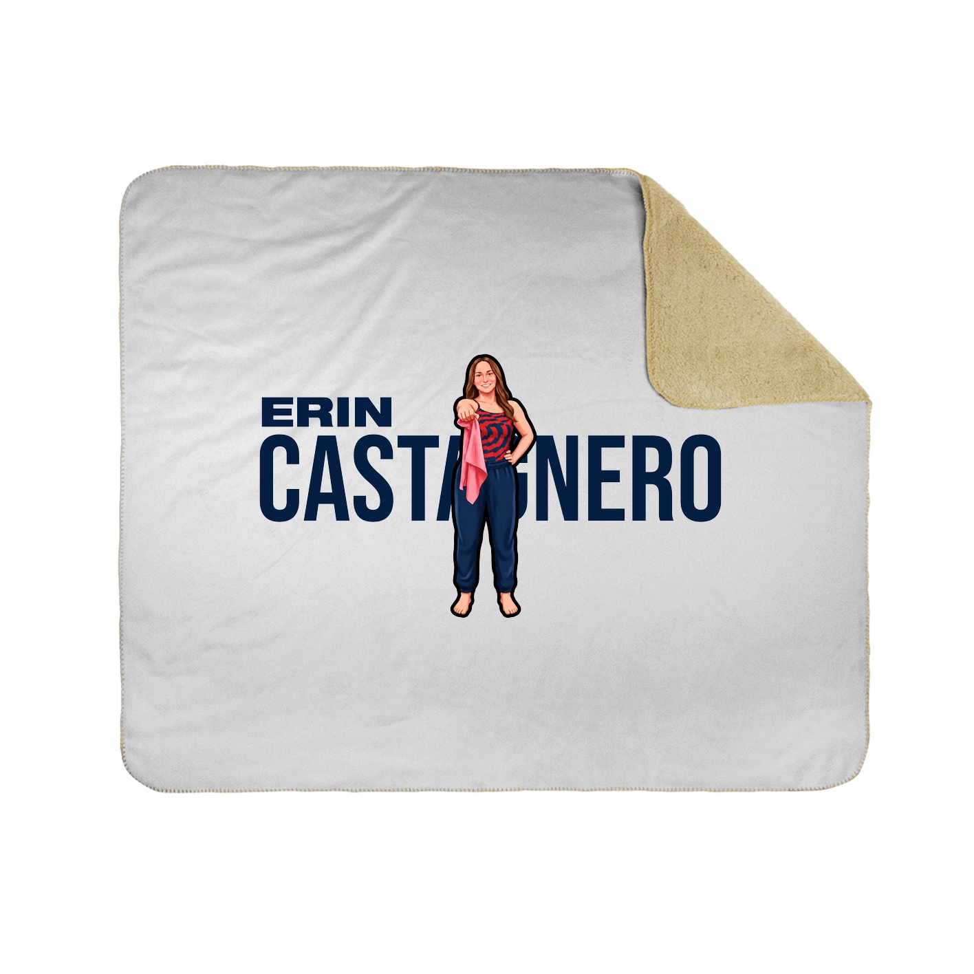 Throw Blanket — Player Name in White