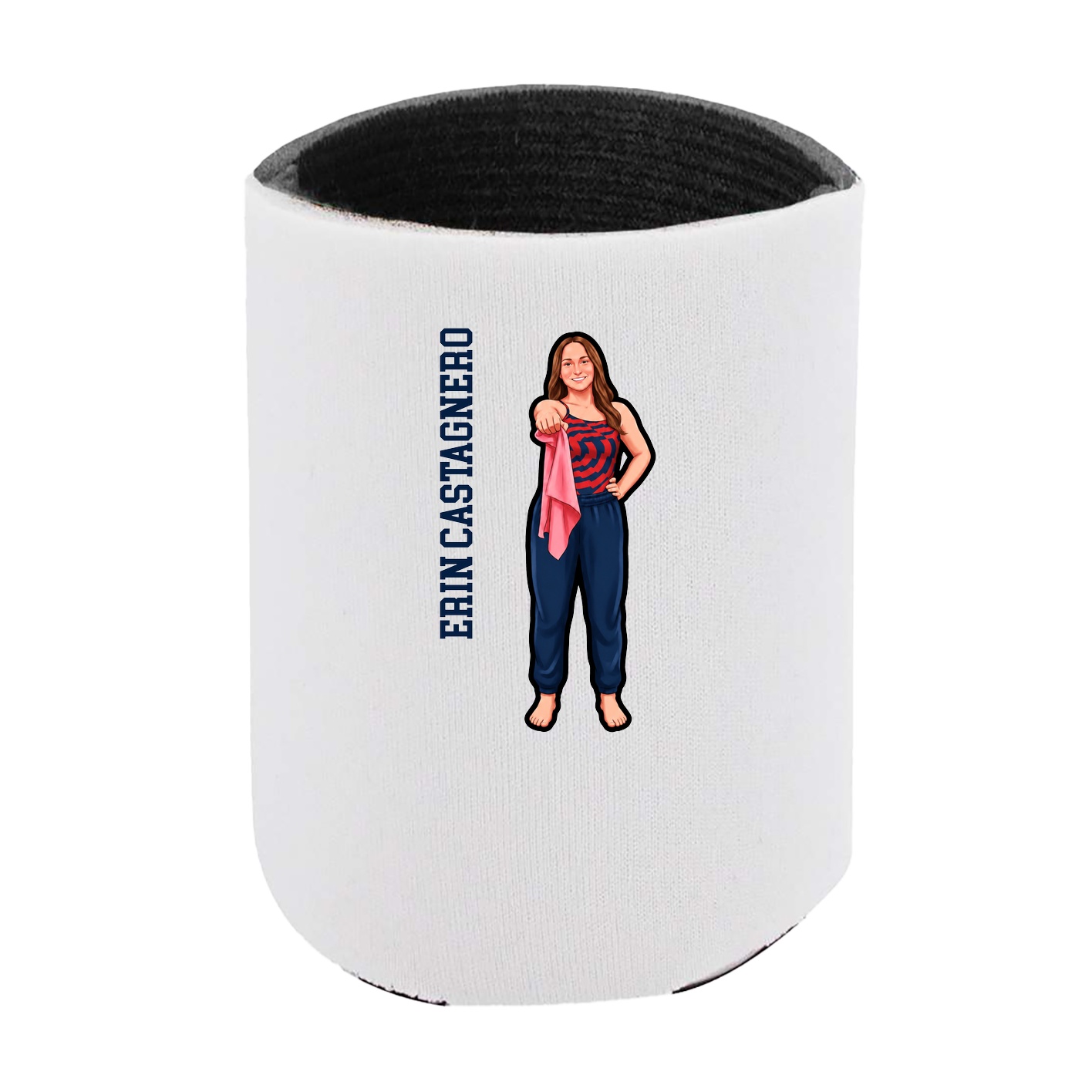 Can Holder — Name Vertical in White