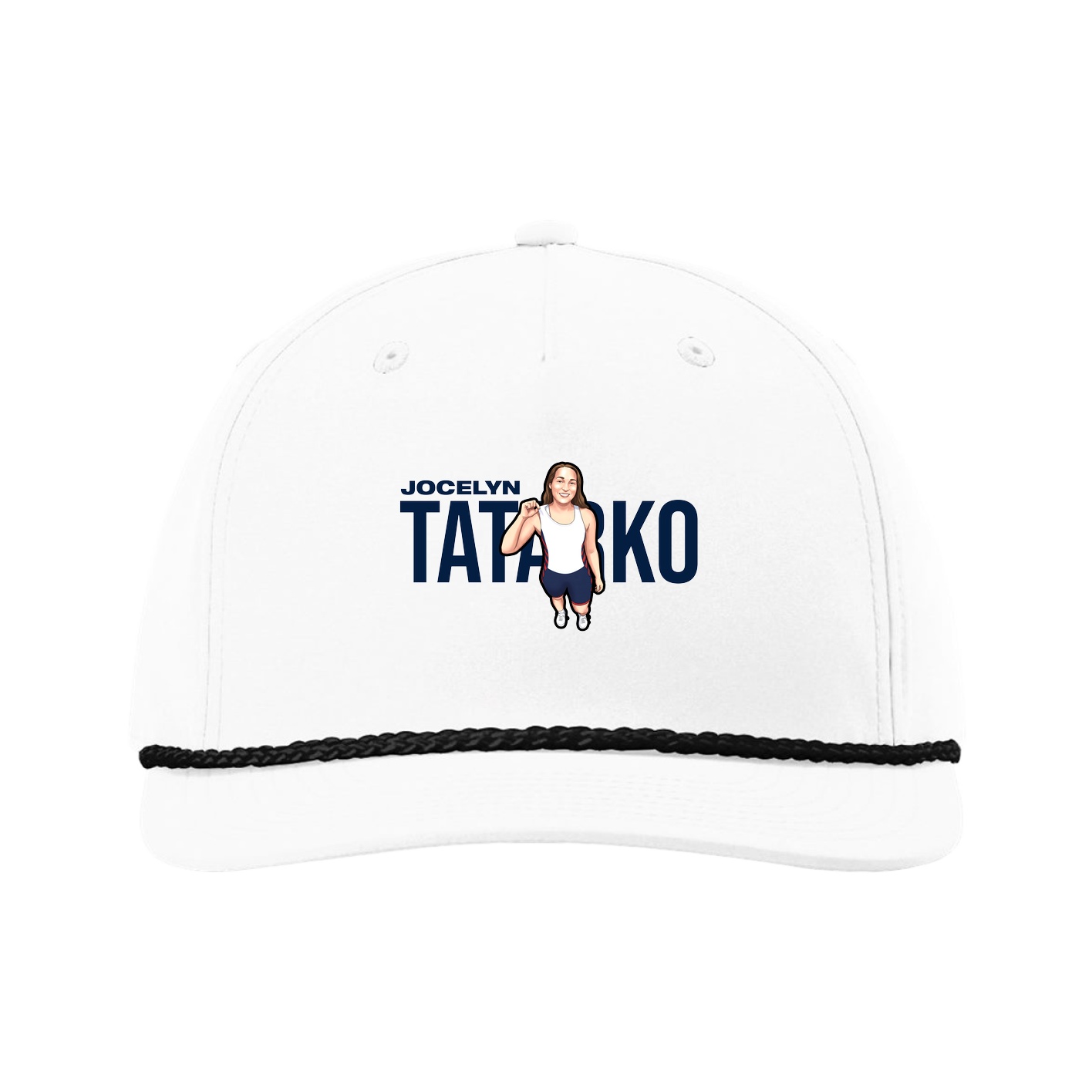 Five-Panel Classic Rope Cap — Player Name in White