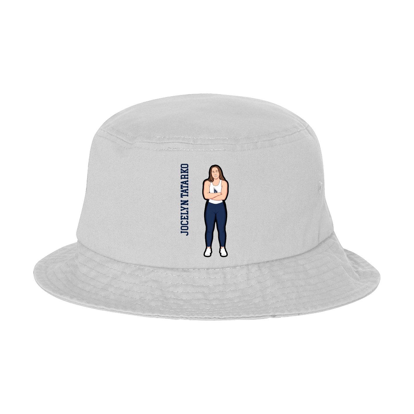 Bucket Cap — Name Vertical in White
