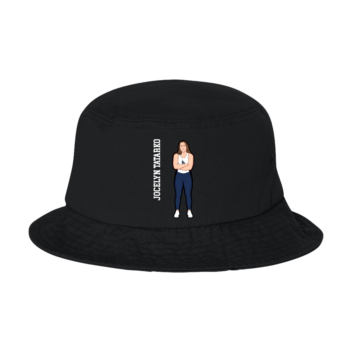 Bucket Cap — Name Vertical in Black
