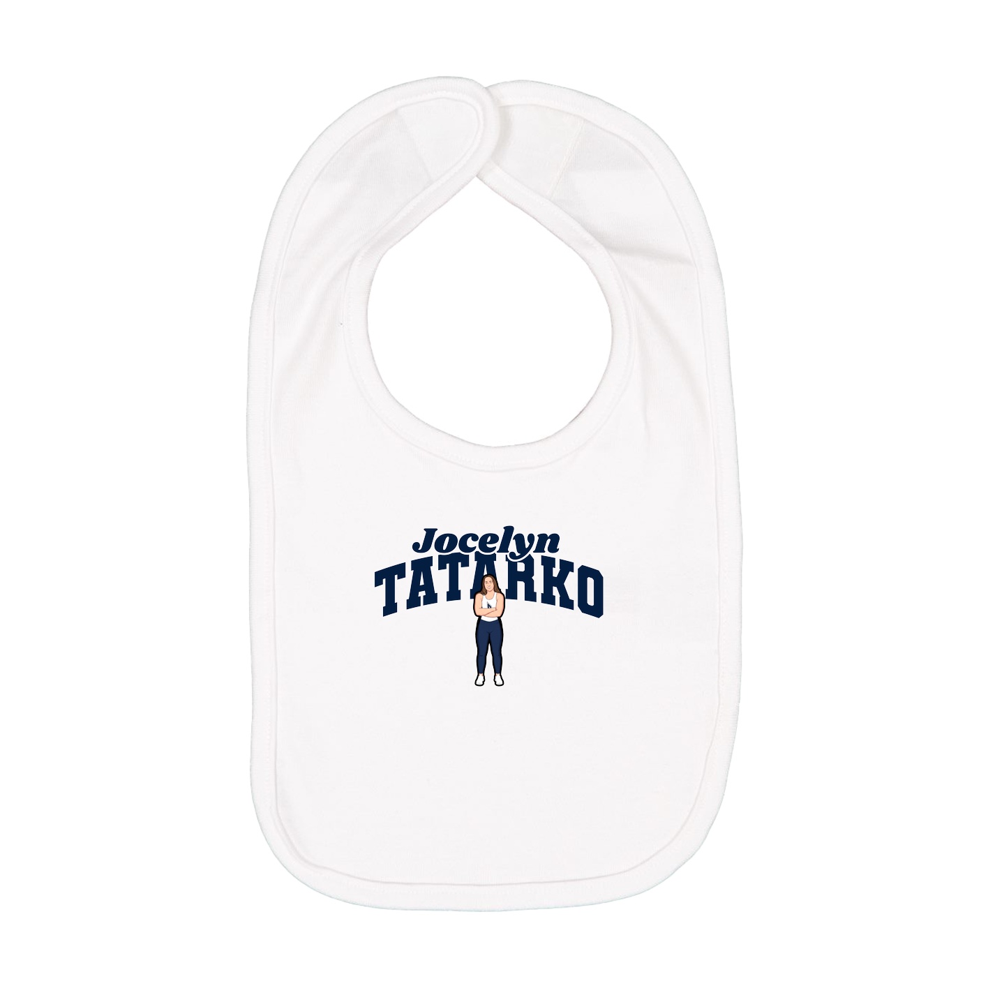 Infant Bib — Signature Arch in White
