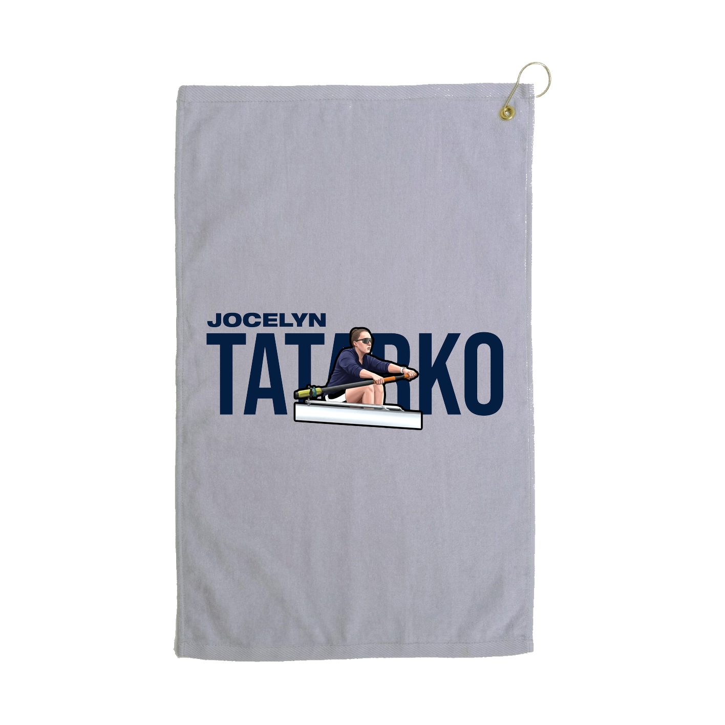 Golf Towel — Player Name in Grey