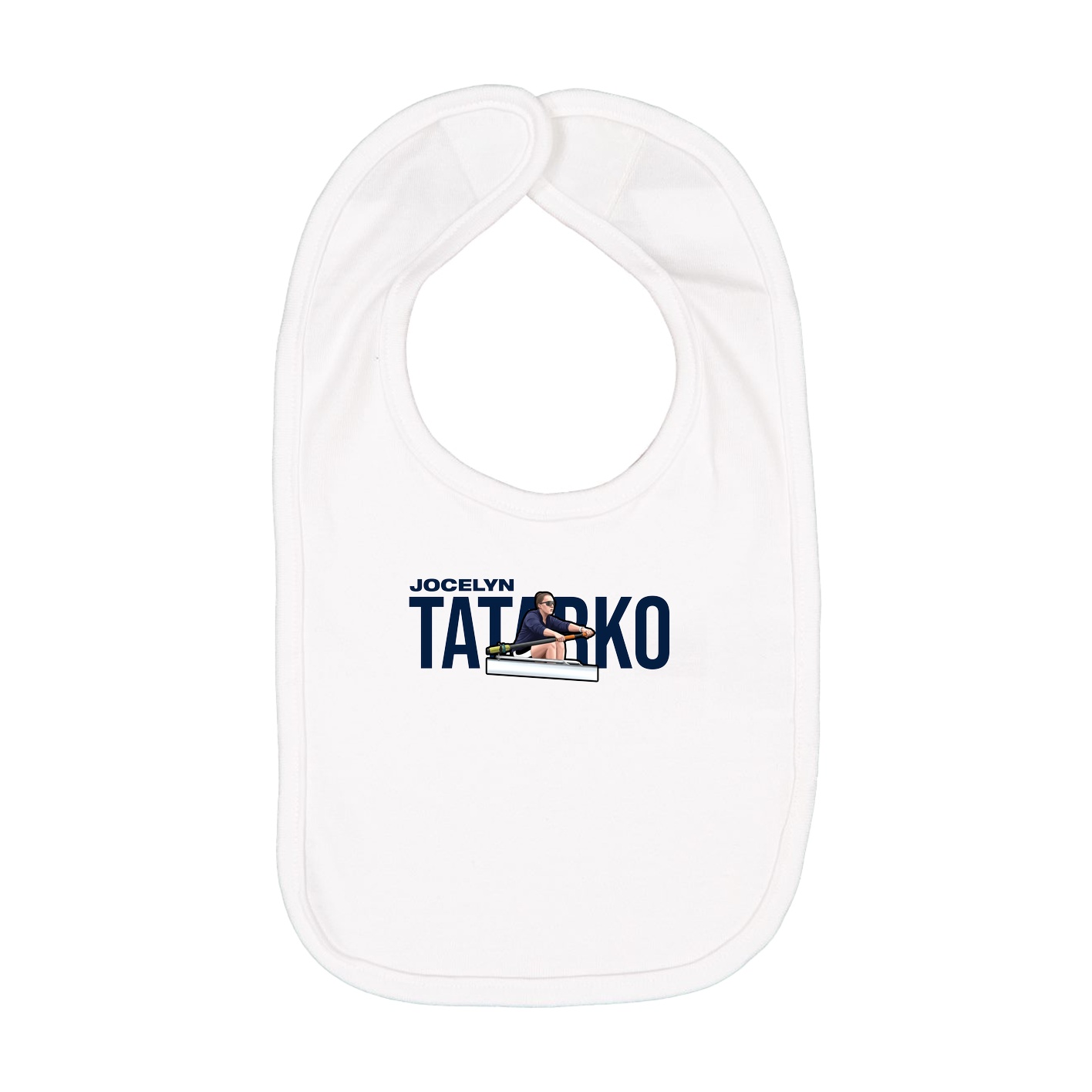 Infant Bib — Player Name in White