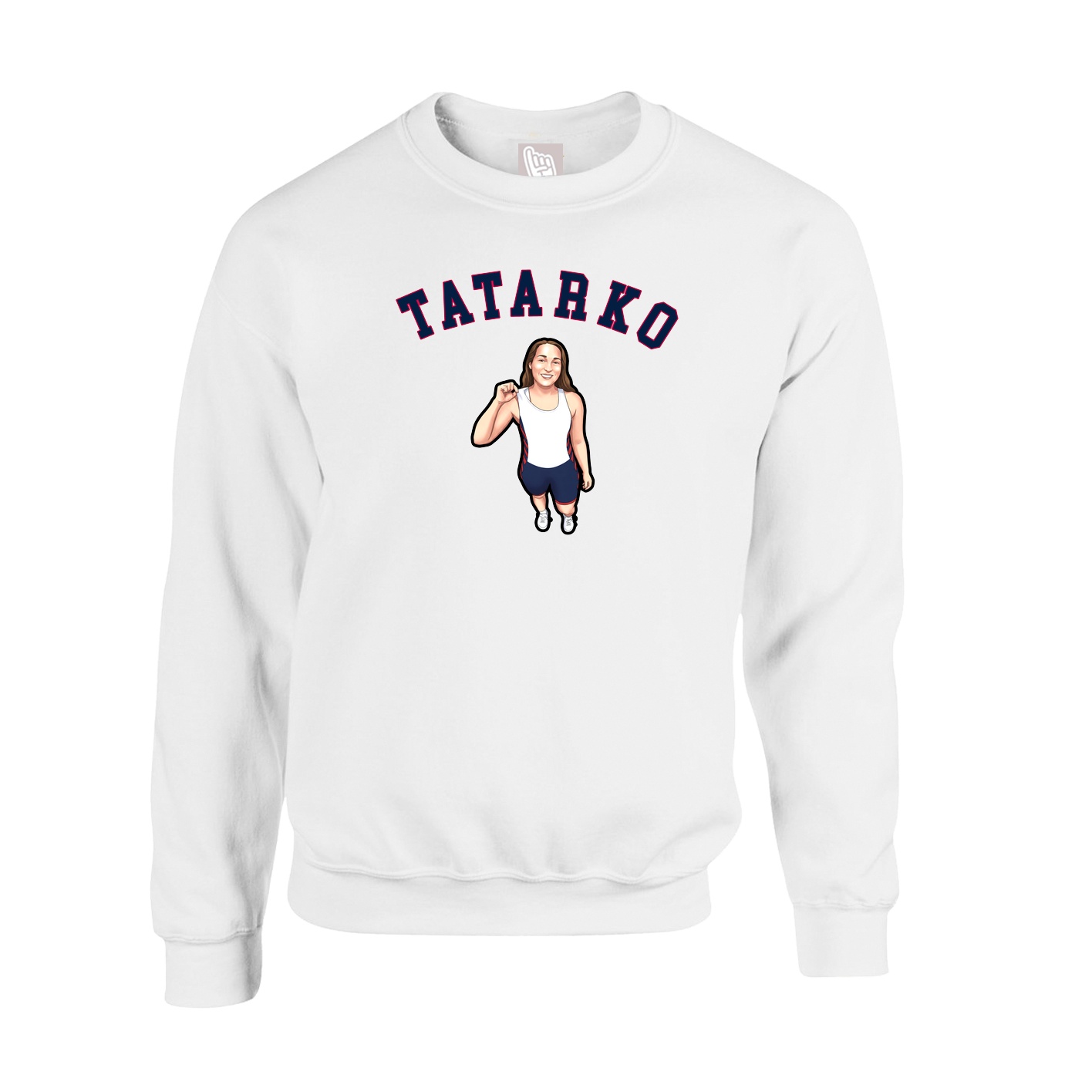 Fleece Crew — Shirsey Arch in White