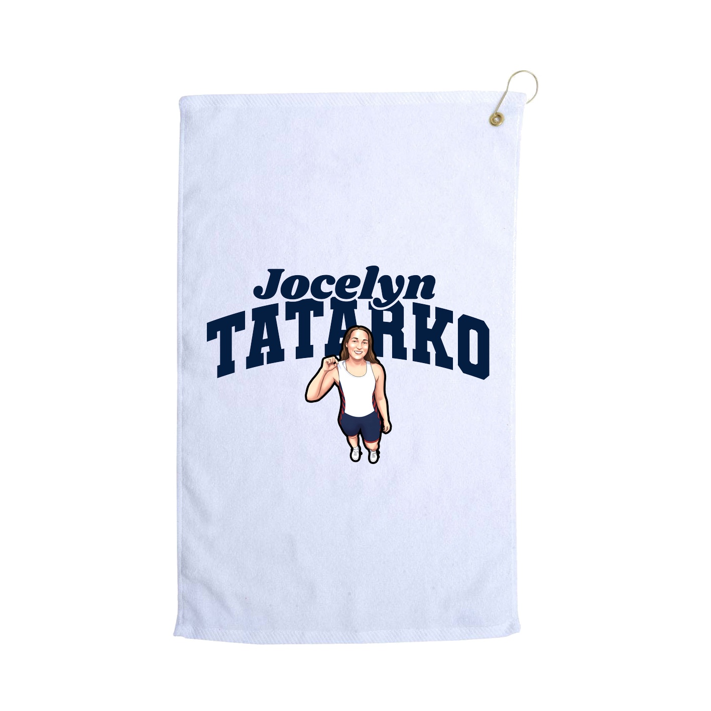Golf Towel — Signature Arch in White
