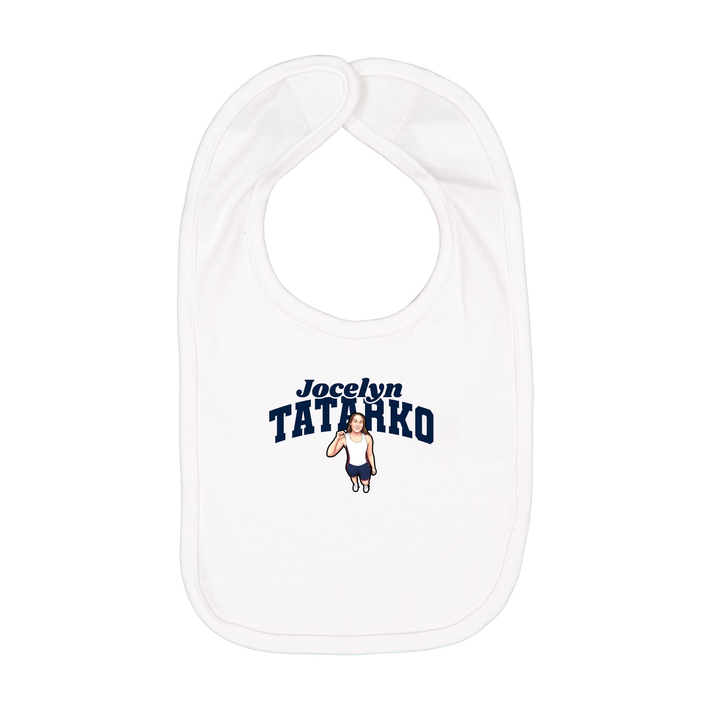 Infant Bib — Signature Arch in White