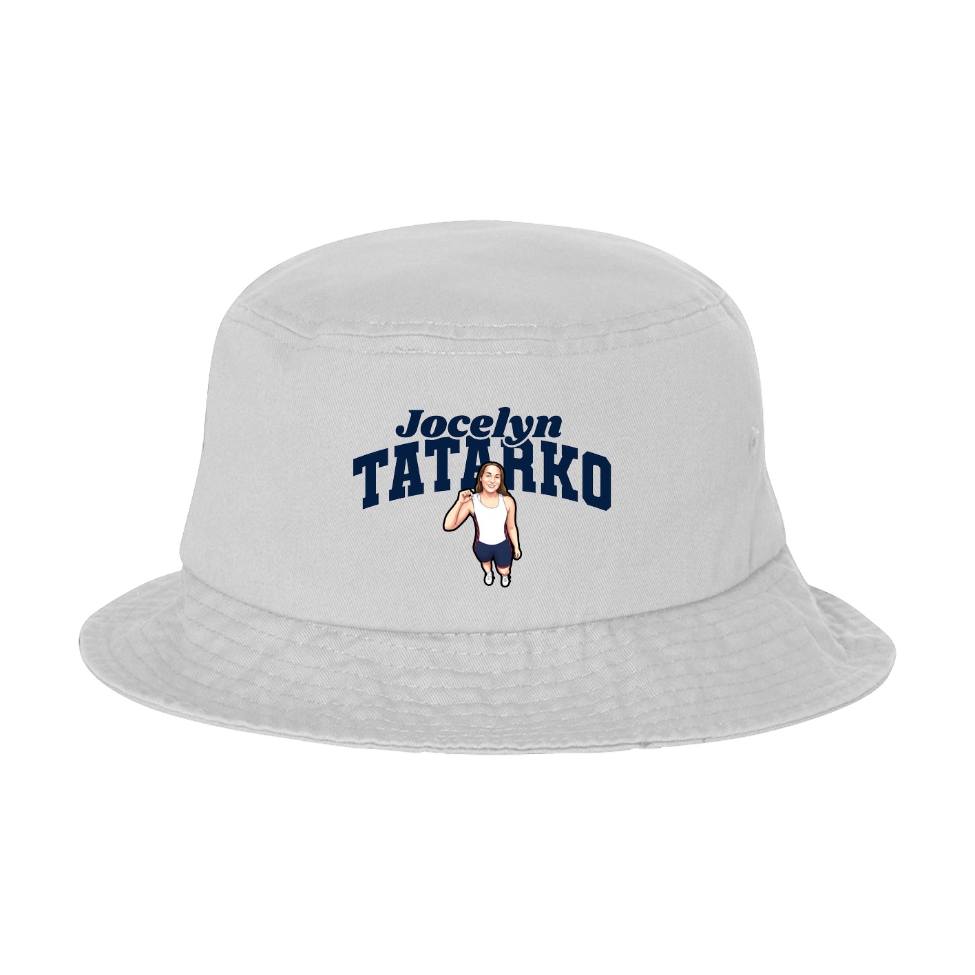 Bucket Cap — Signature Arch in White