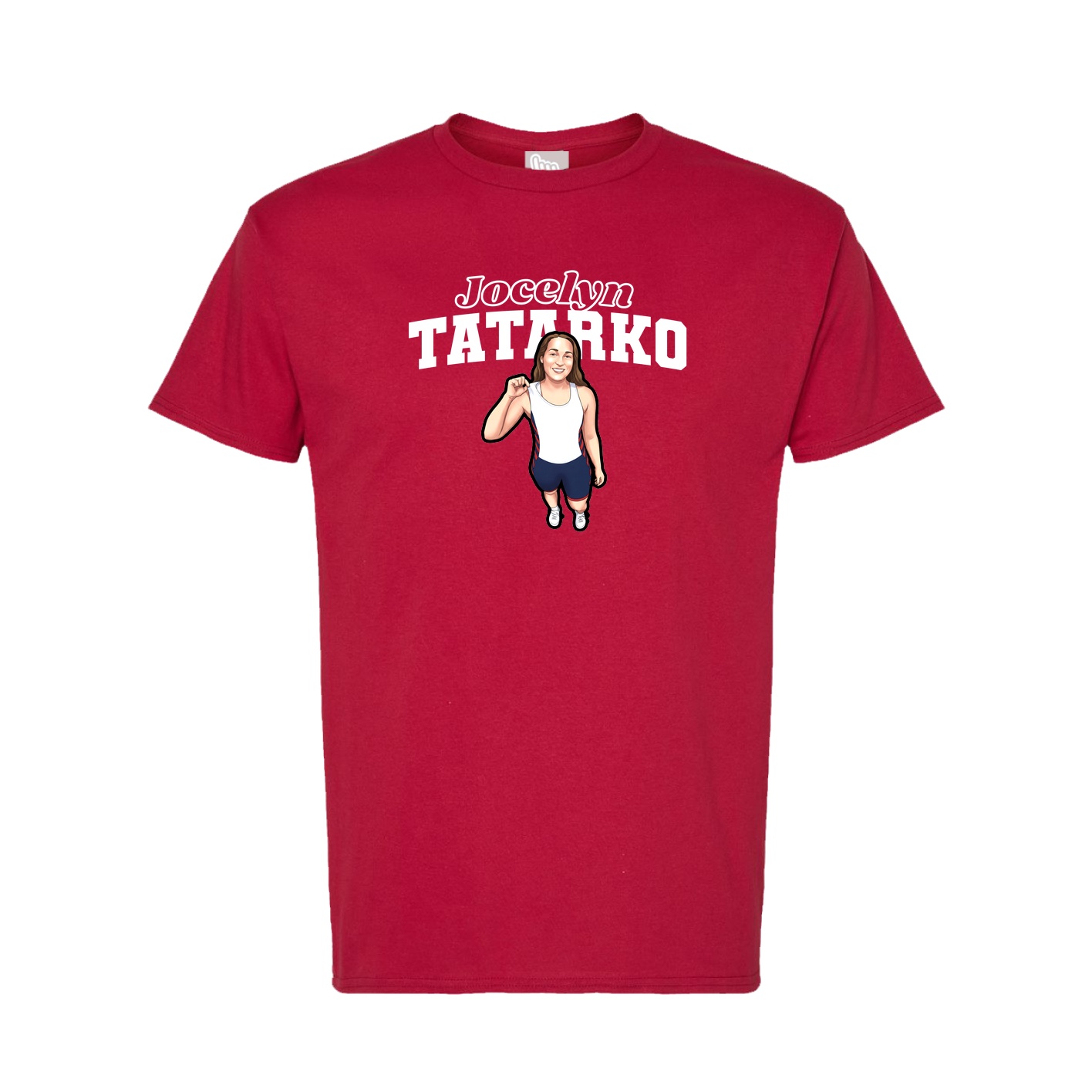 Tee — Name Arch in Crimson