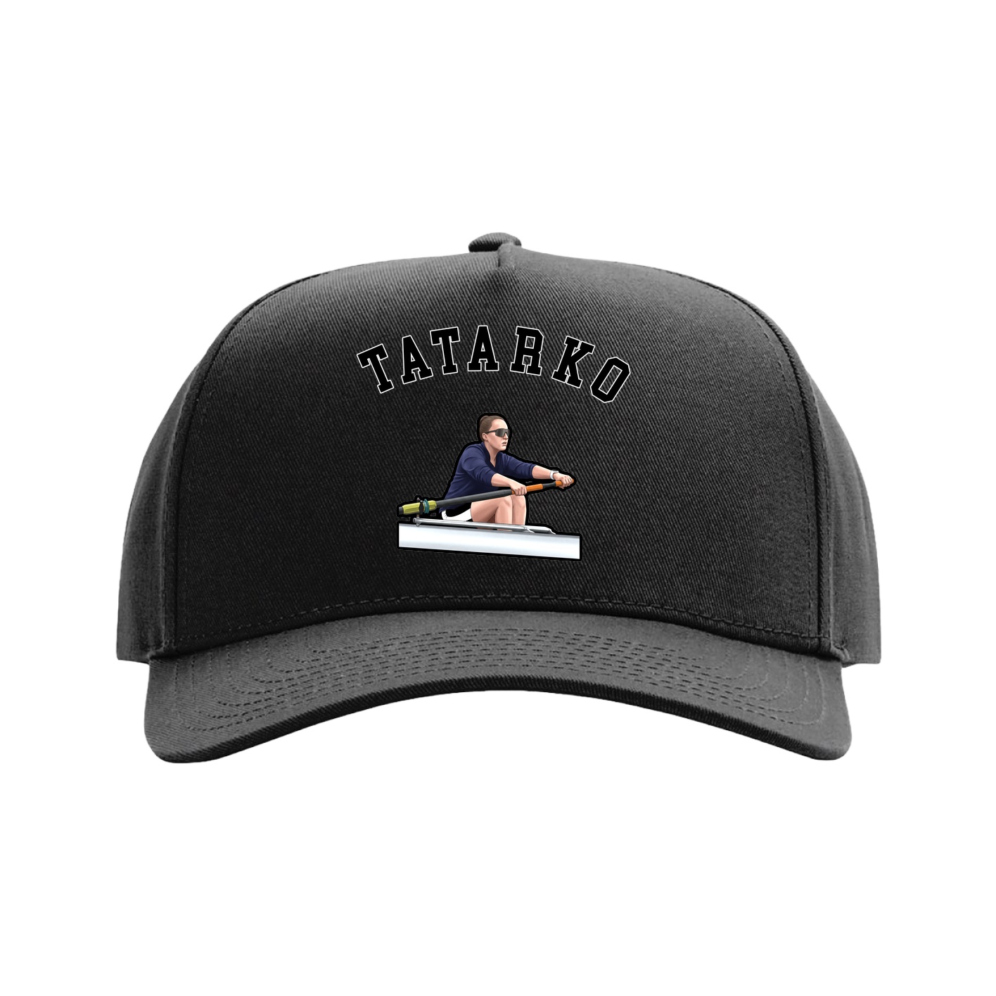 Full Fabric Five-Panel Champ Cap — Shirsey Arch in Black
