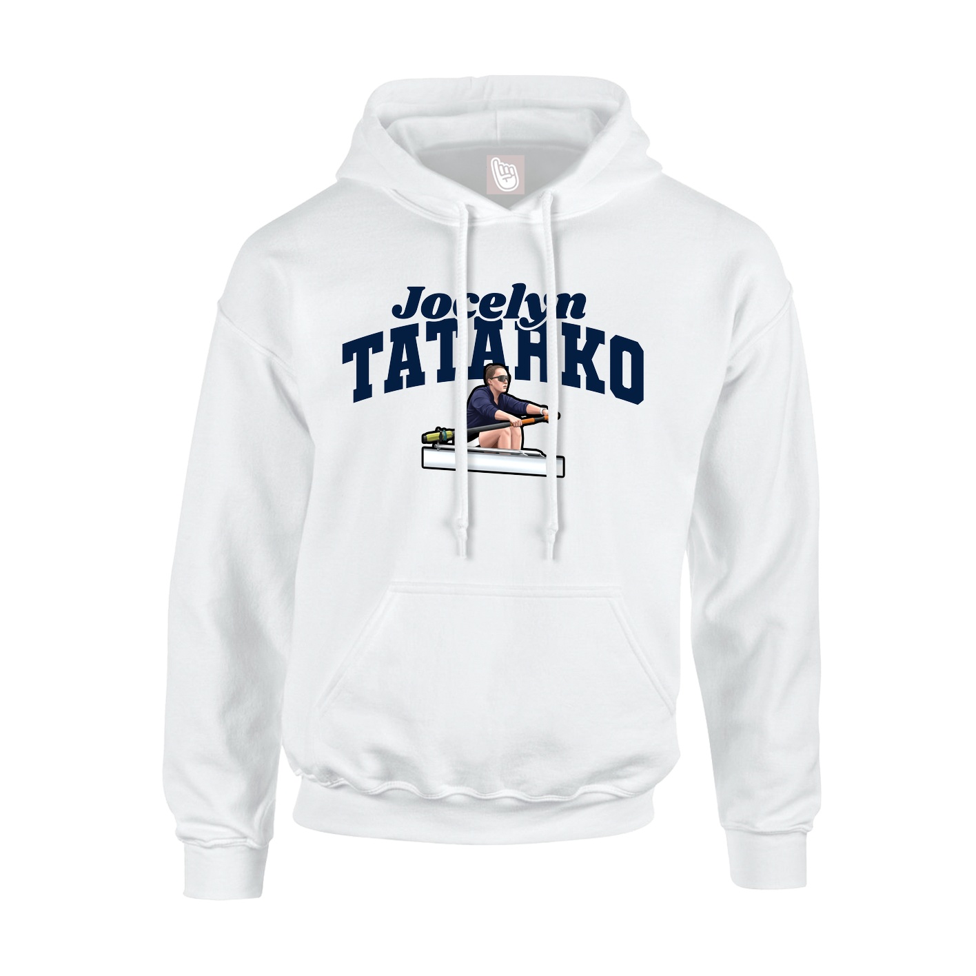 Hoodie — Signature Arch in White