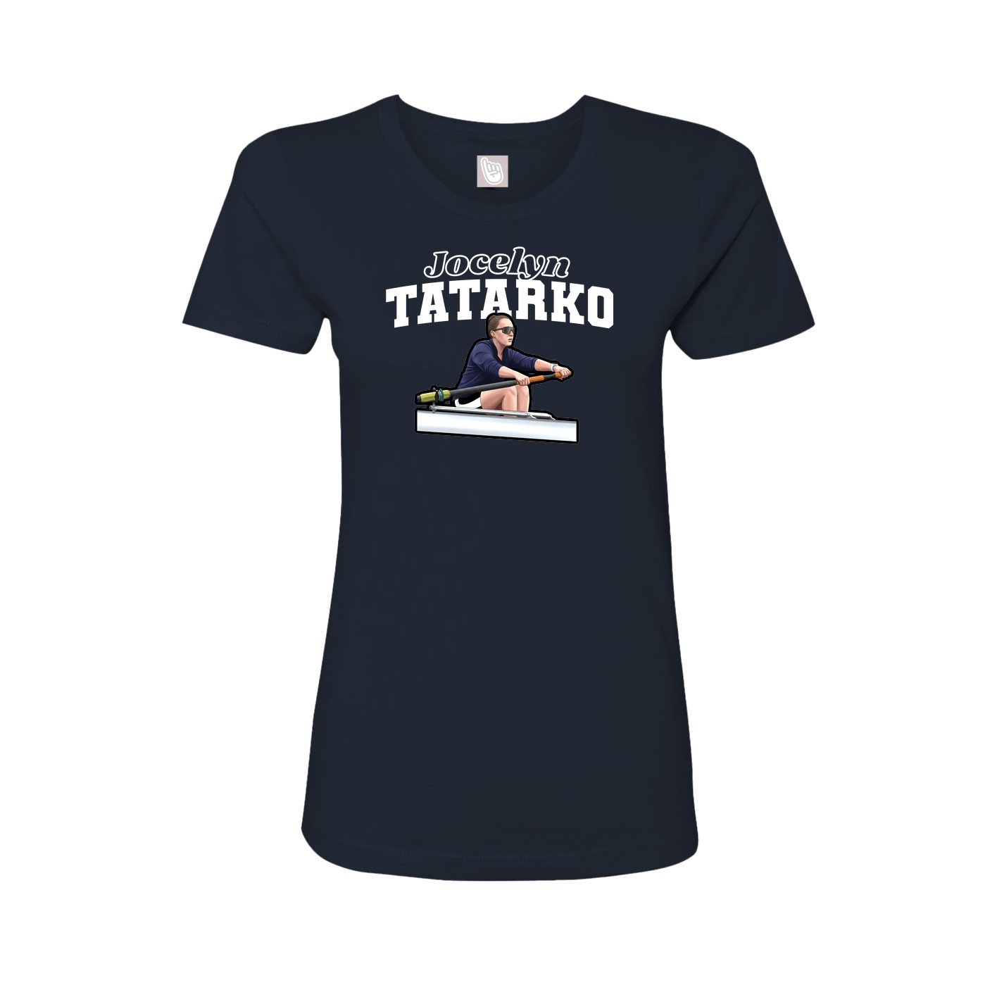 Womens Tee — Name Arch in Navy