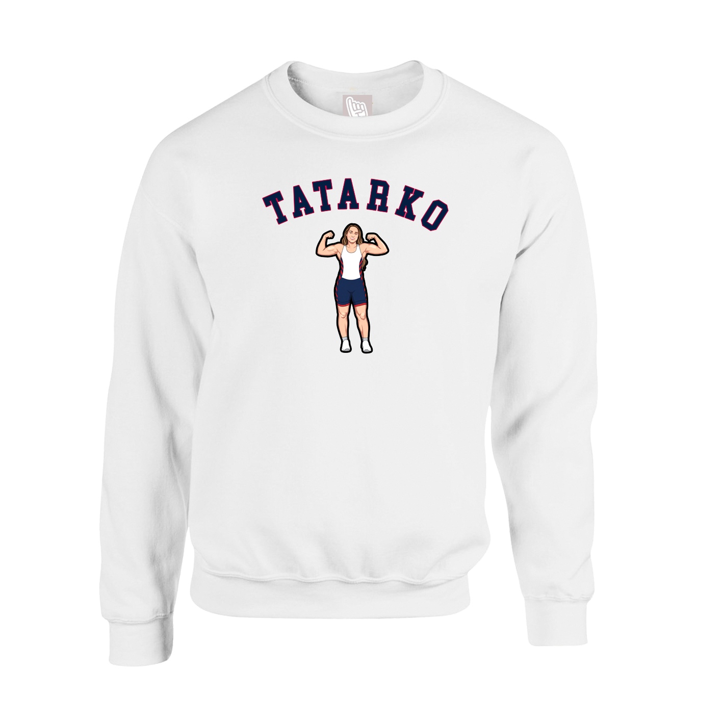 Fleece Crew — Shirsey Arch in White