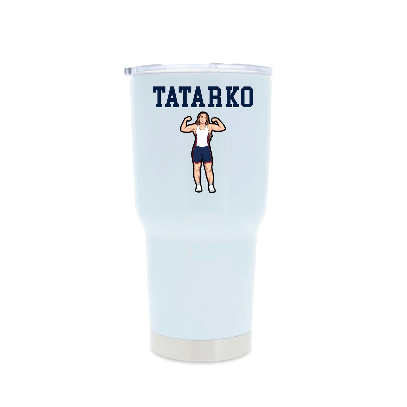 30oz Stainless Steel Tumbler — Shirsey in White