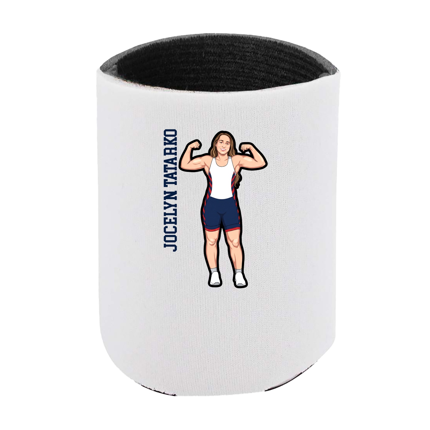 Can Holder — Name Vertical in White
