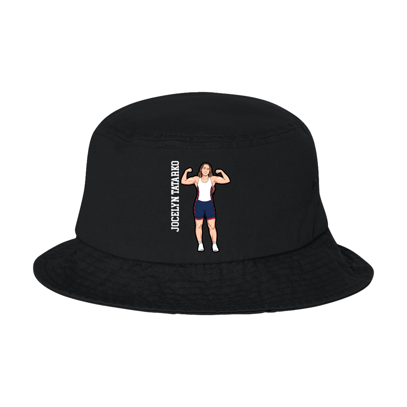 Bucket Cap — Name Vertical in Black