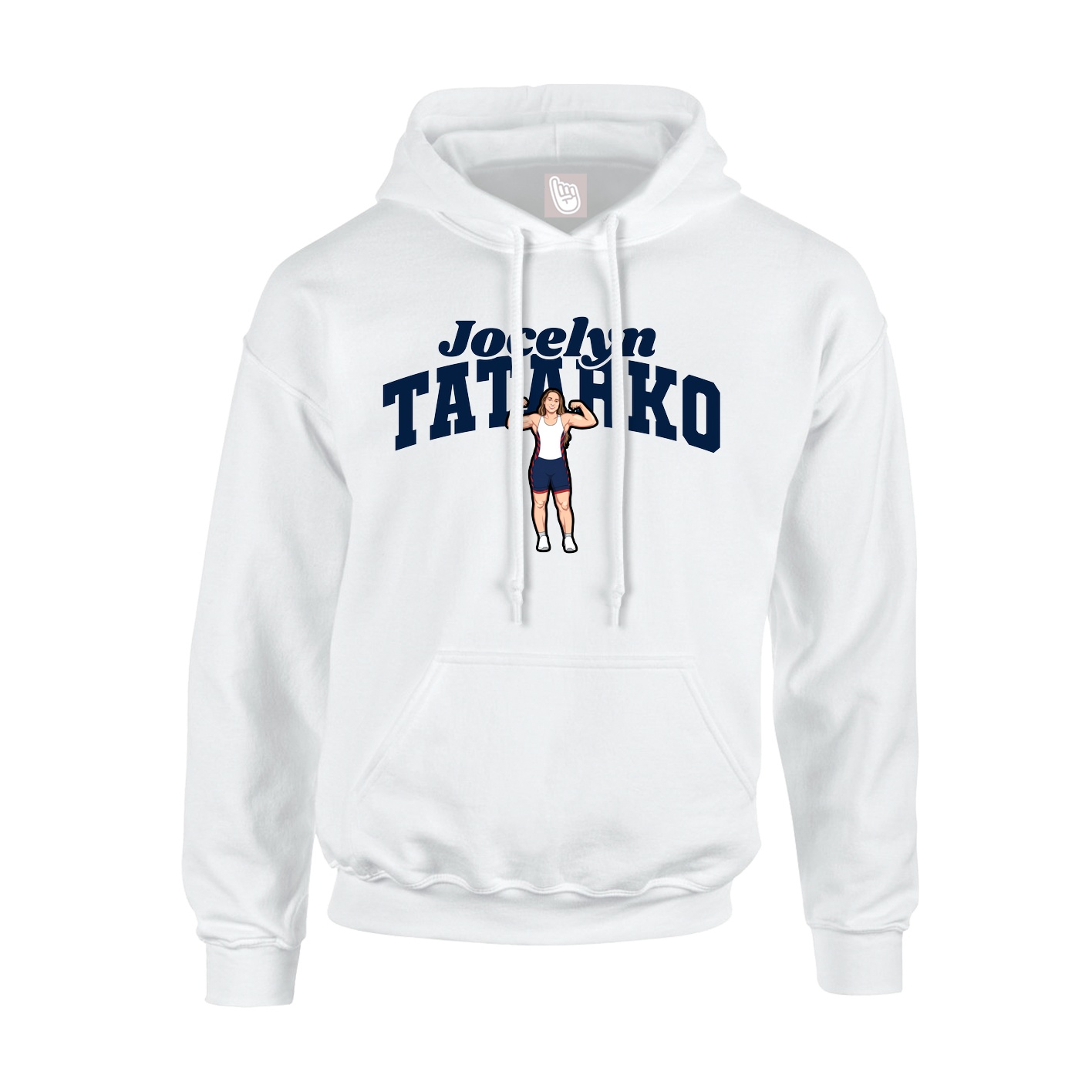 Youth Hoodie — Signature Arch in White