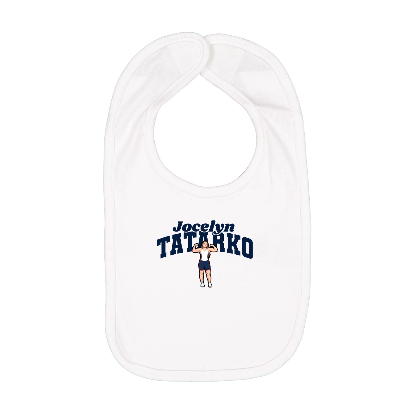Infant Bib — Signature Arch in White