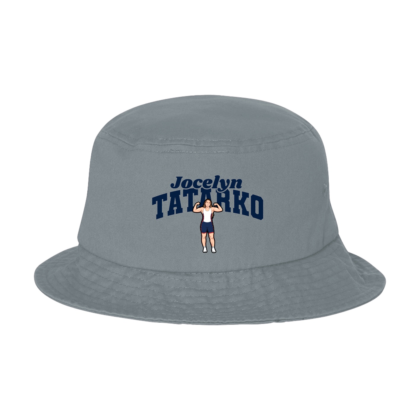 Bucket Cap — Signature Arch in Grey