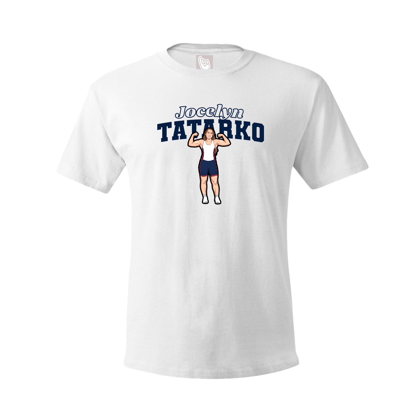 Youth Tee — Name Arch in White