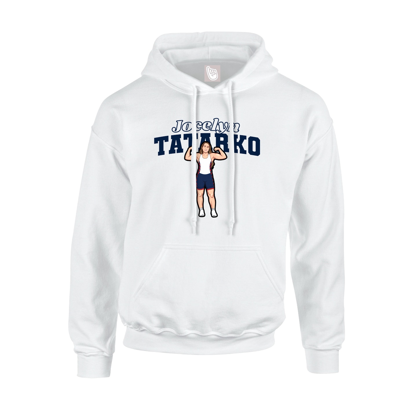Hoodie — Name Arch in White