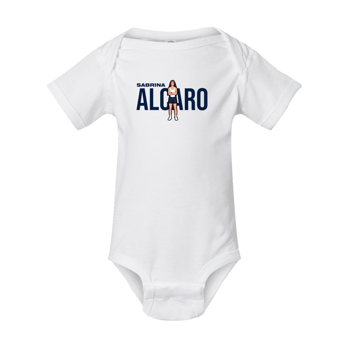 Baby Onesie — Player Name in White