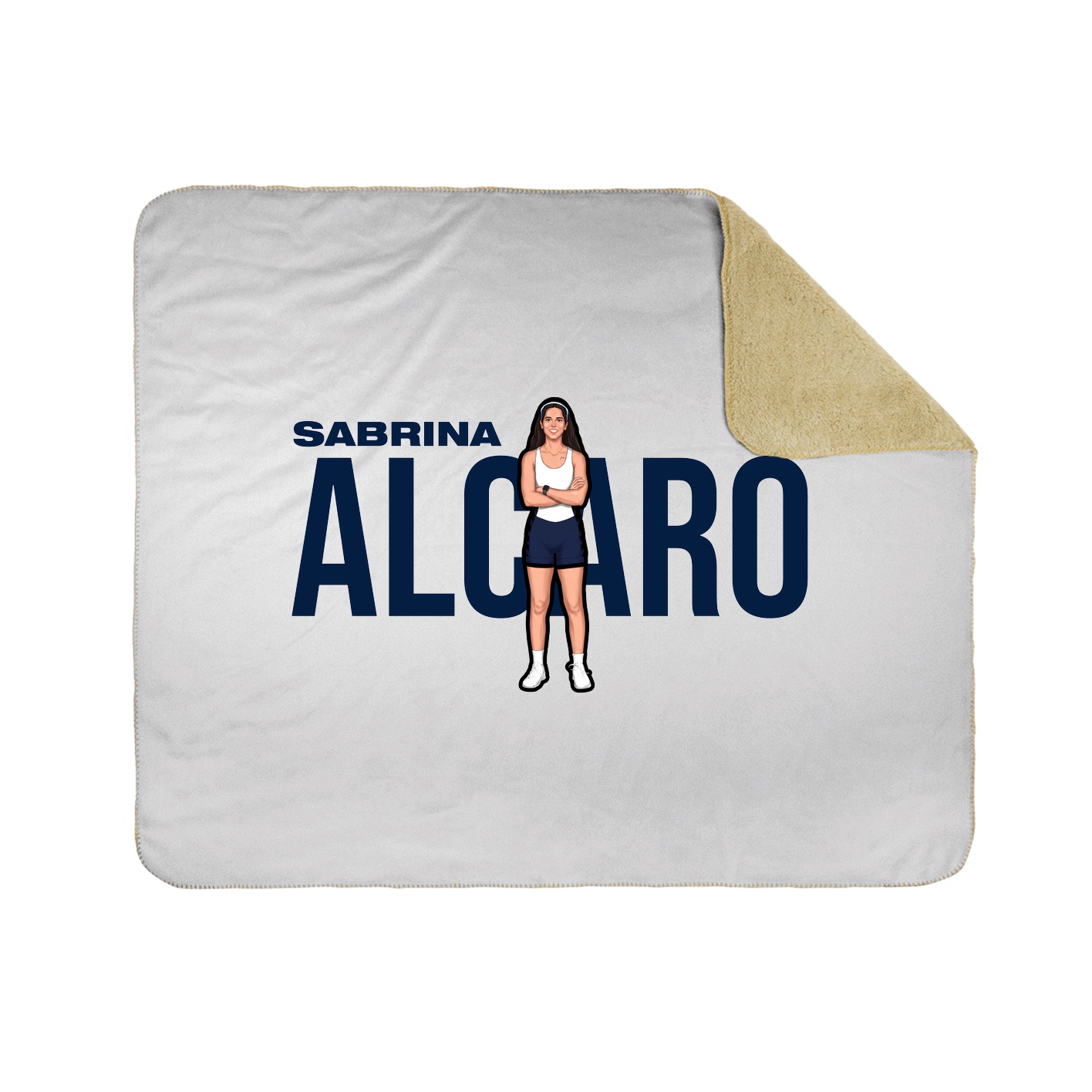 Throw Blanket — Player Name in White
