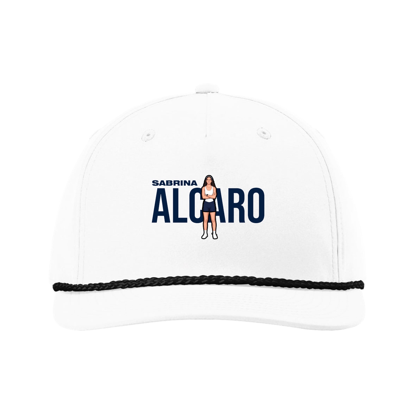 Five-Panel Classic Rope Cap — Player Name in White
