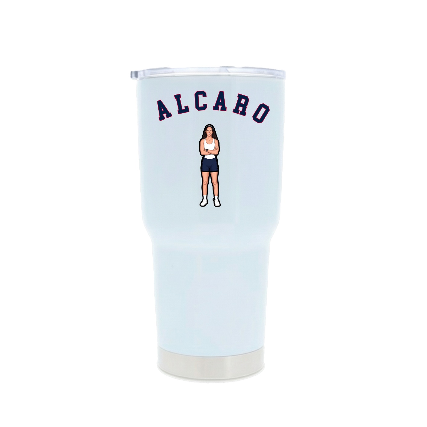 30oz Stainless Steel Tumbler — Shirsey Arch in White