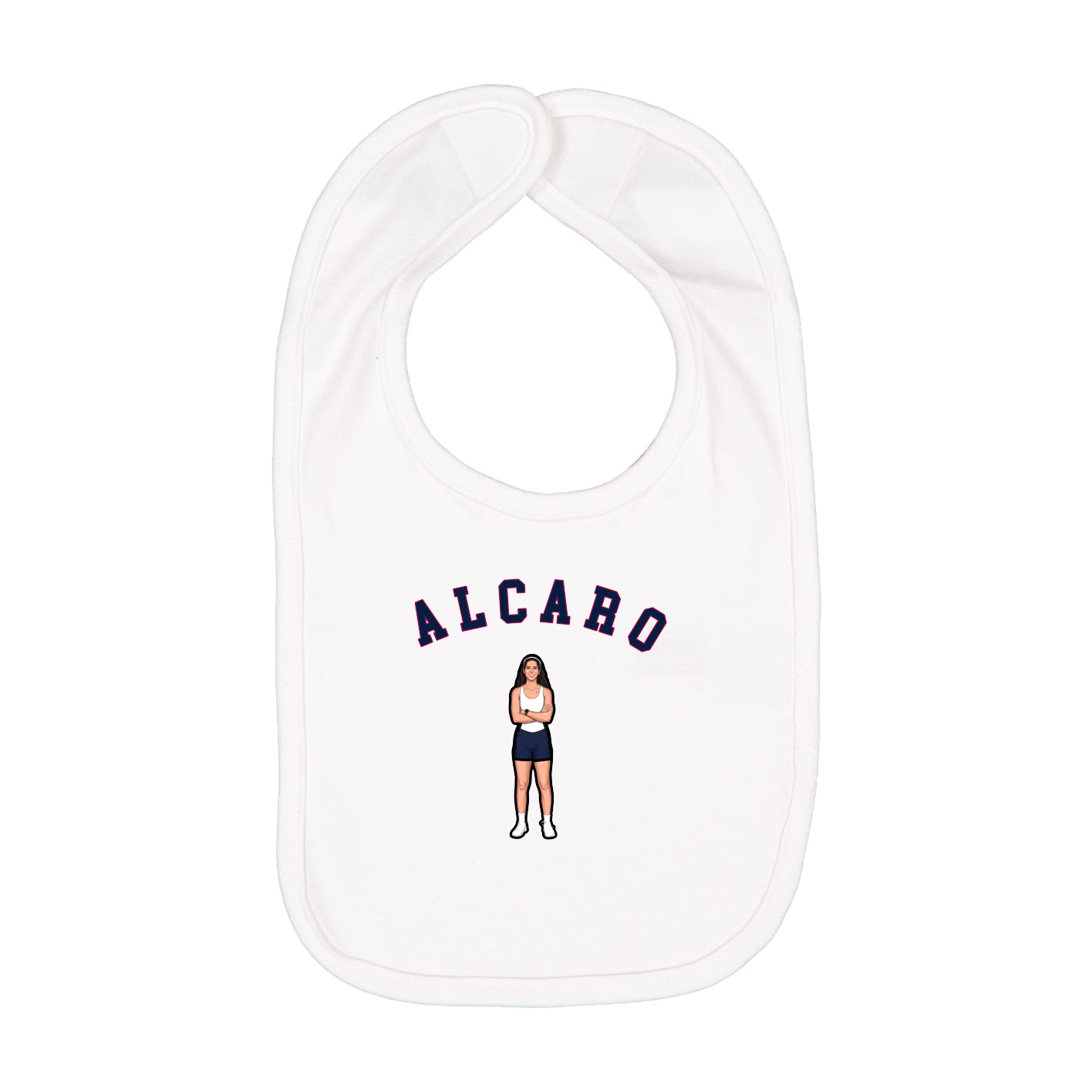 Infant Bib — Shirsey Arch in White