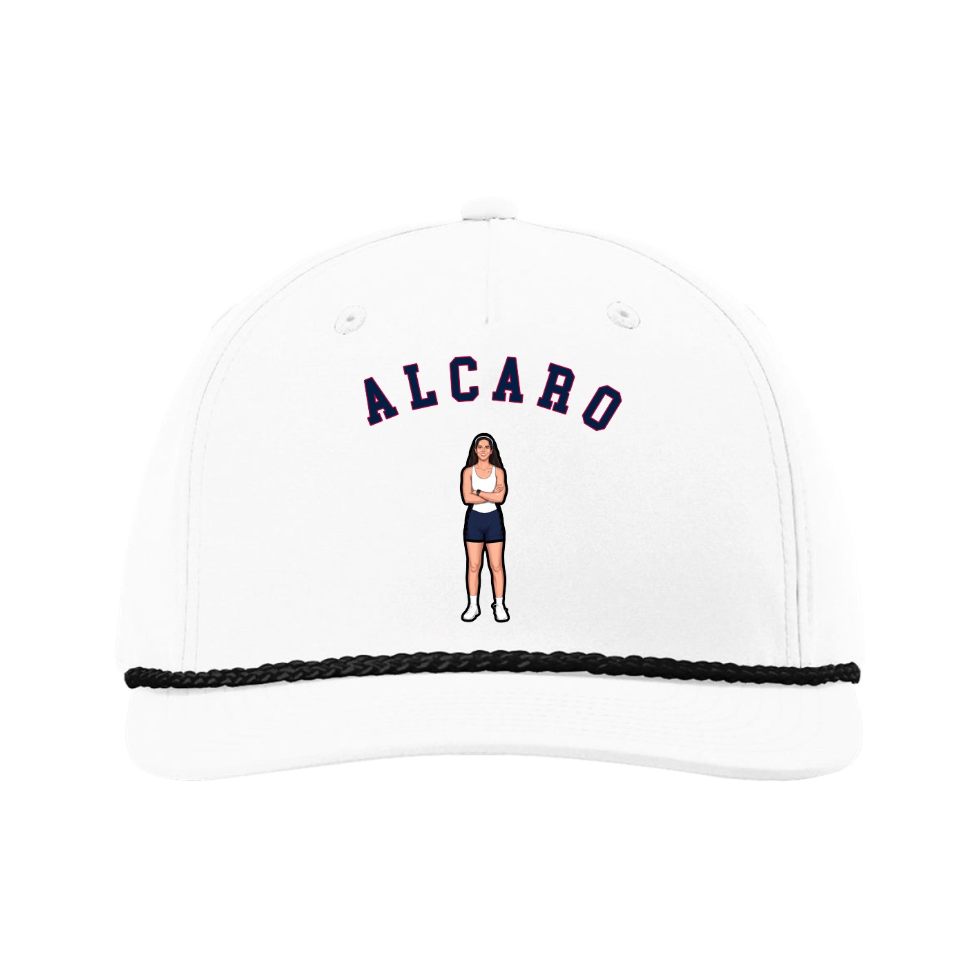 Five-Panel Classic Rope Cap — Shirsey Arch in White