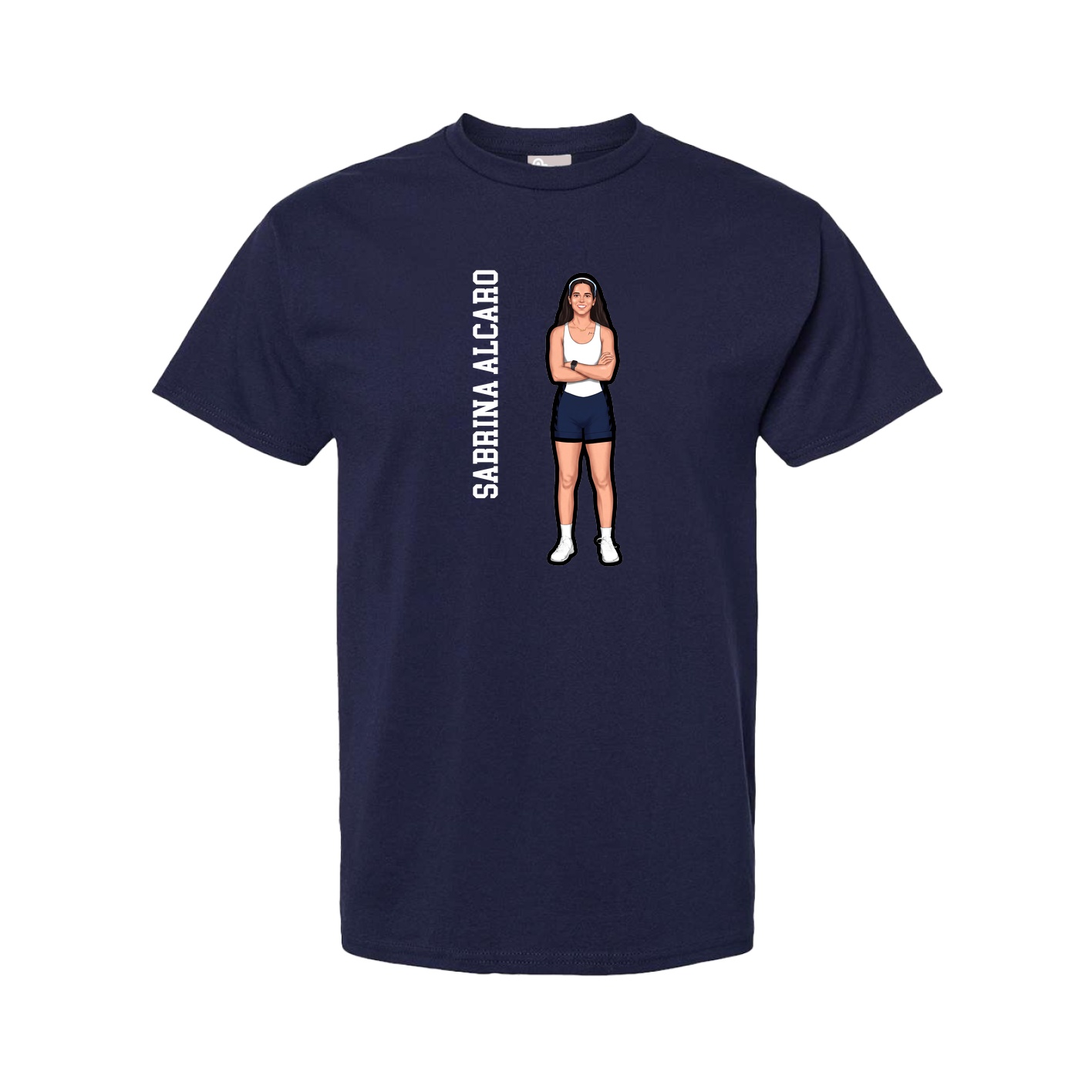 Youth Tee — Name Vertical in Navy