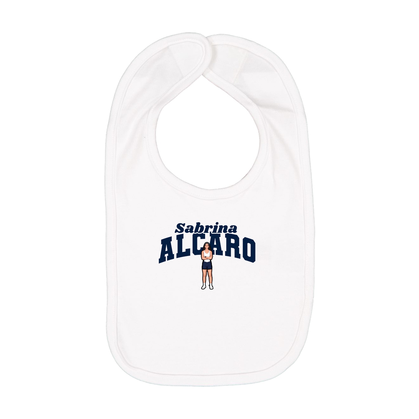 Infant Bib — Signature Arch in White