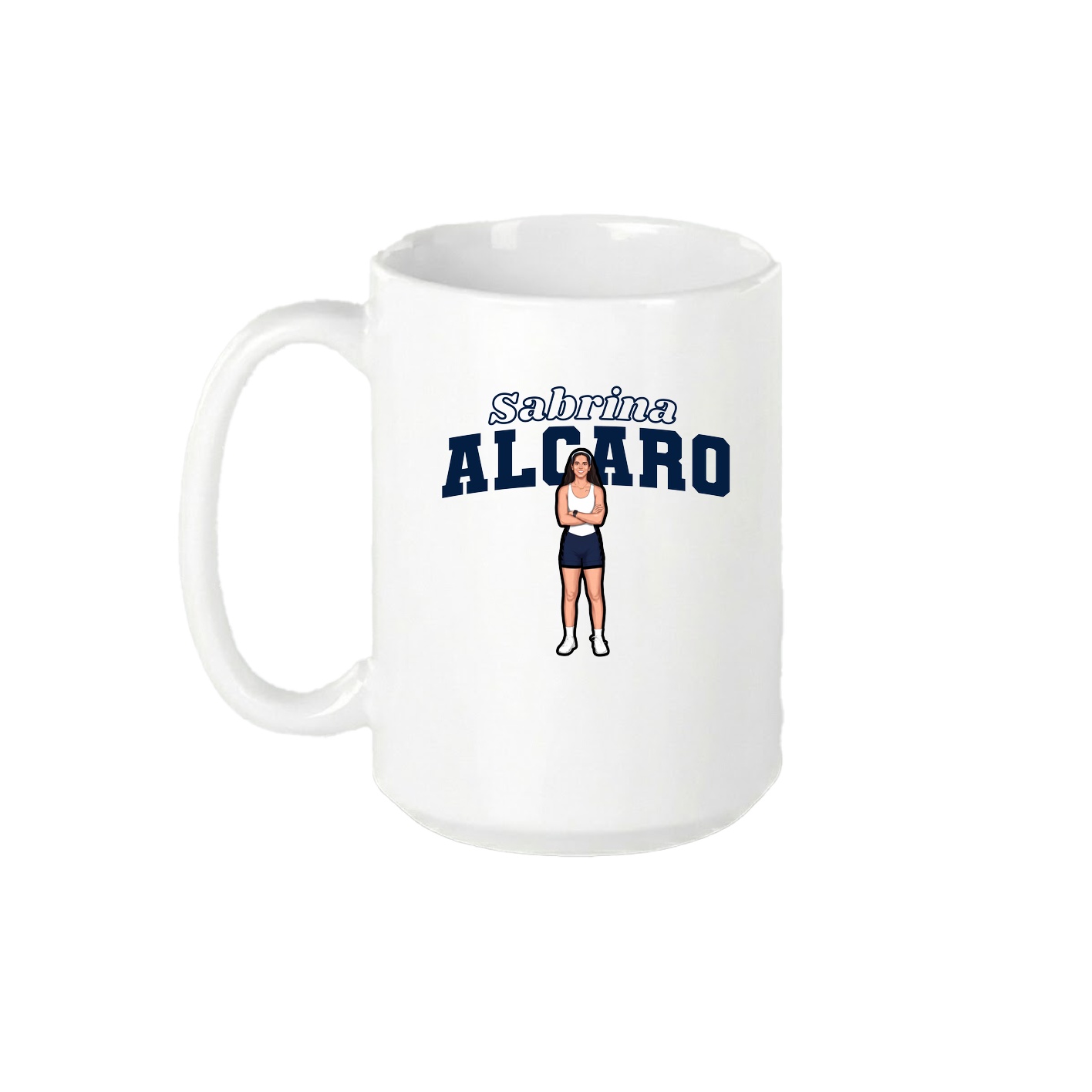 15oz Coffee Mug — Name Arch in White