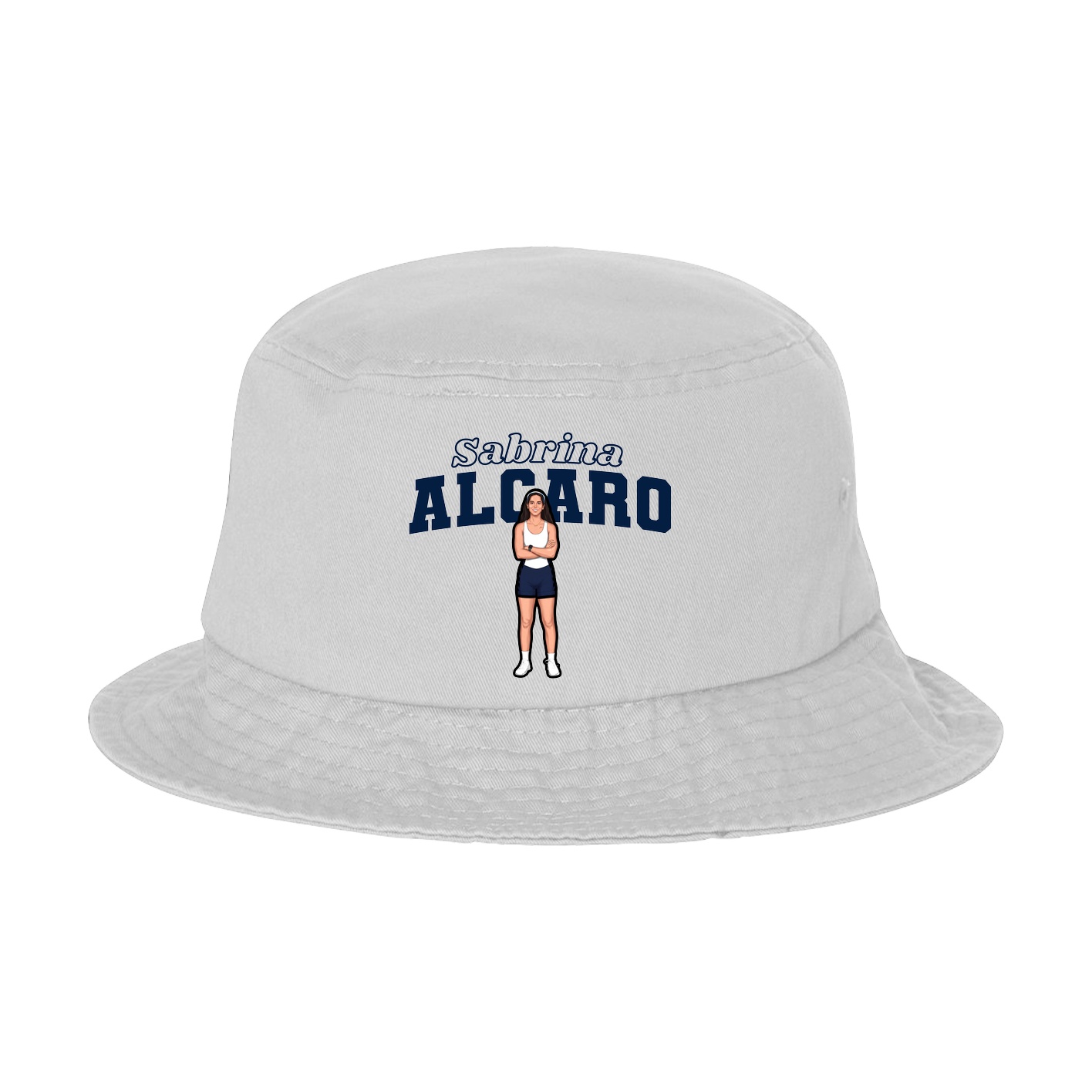 Bucket Cap — Name Arch in White