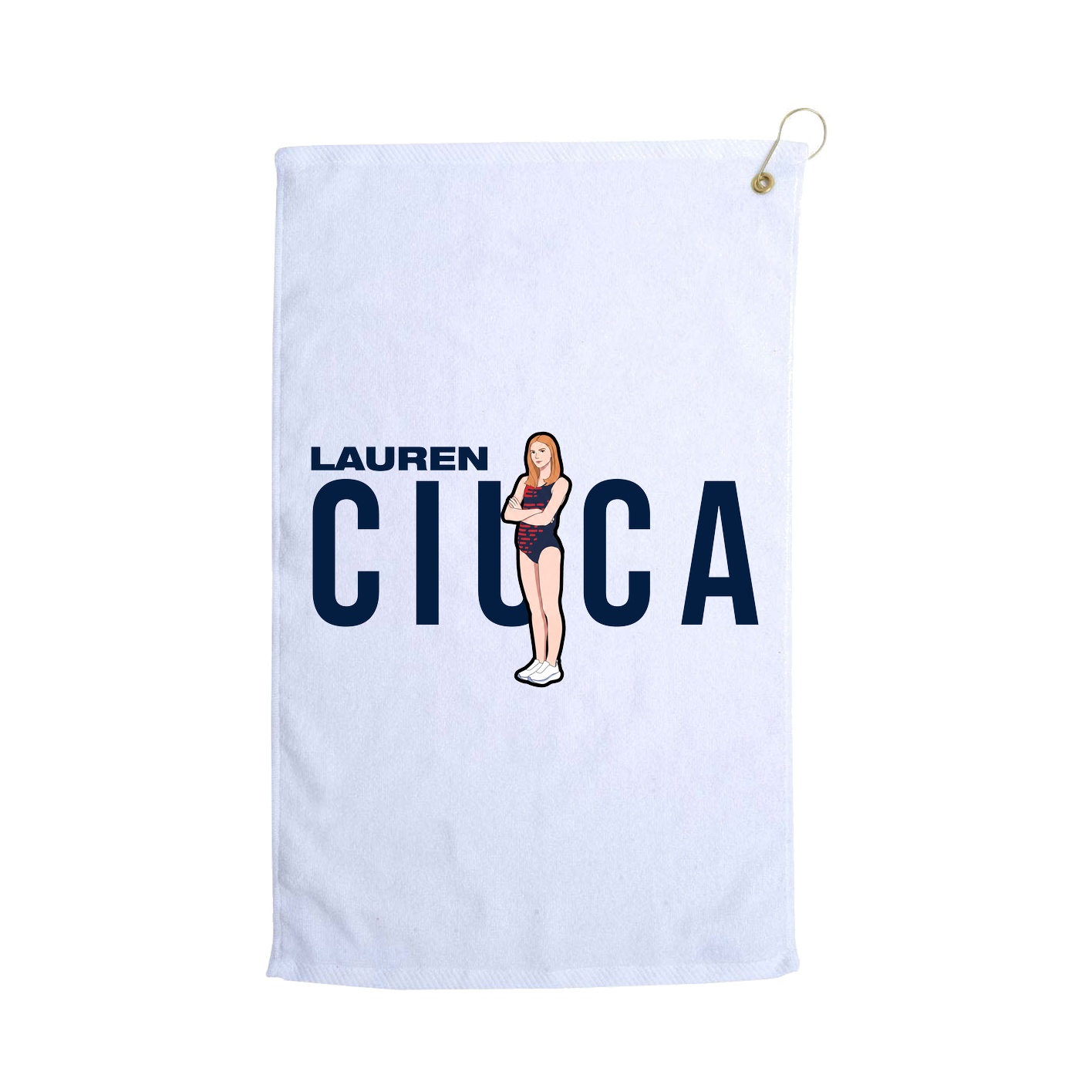 Golf Towel — Player Name in White