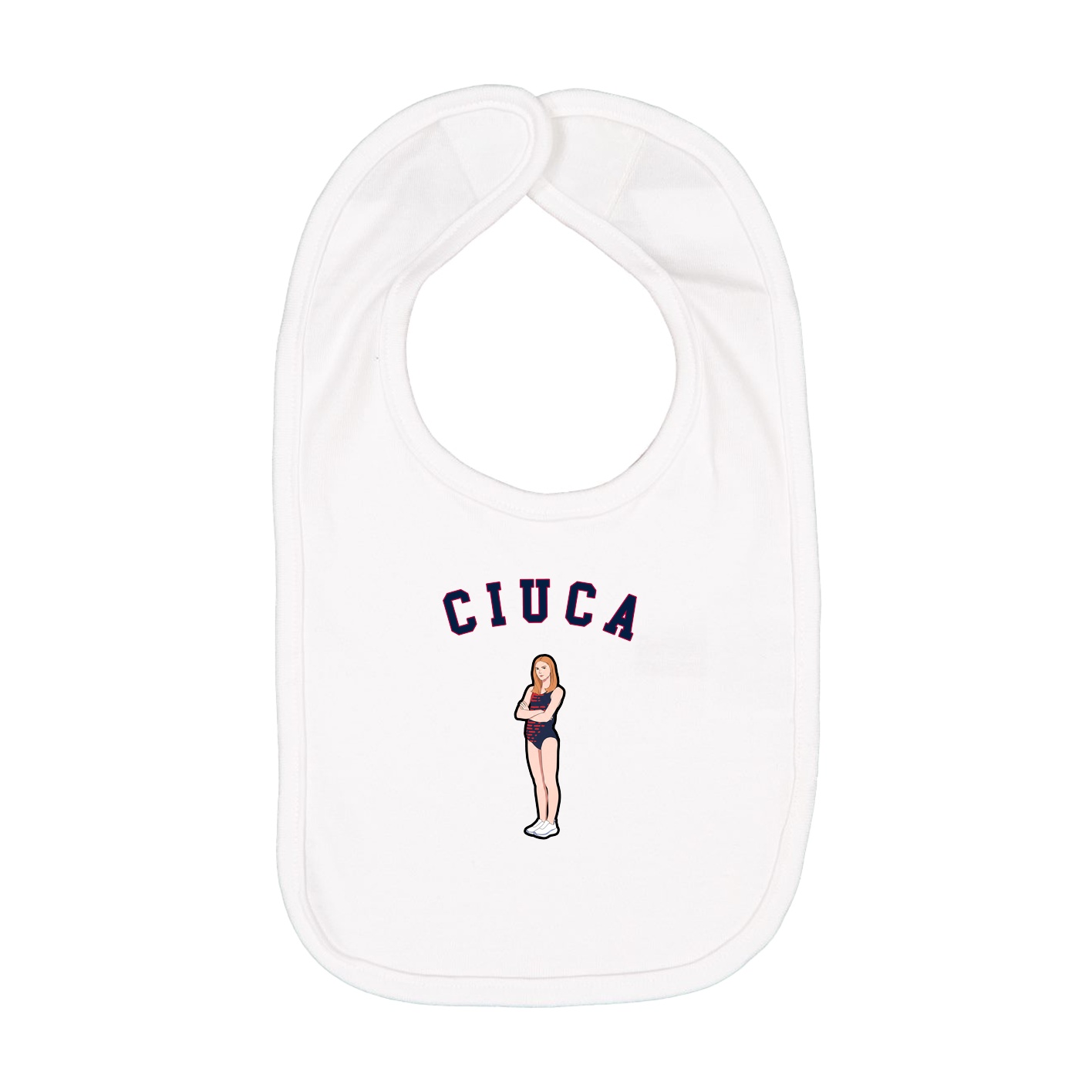 Infant Bib — Shirsey Arch in White