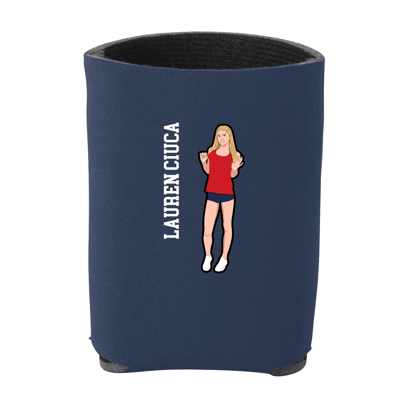 Can Holder — Name Vertical in Navy
