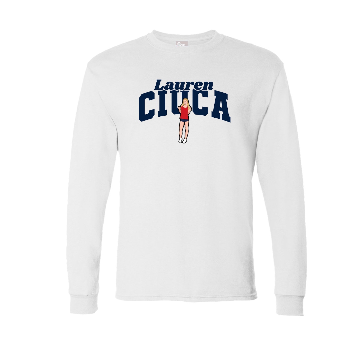Long Sleeve Tee — Signature Arch in White