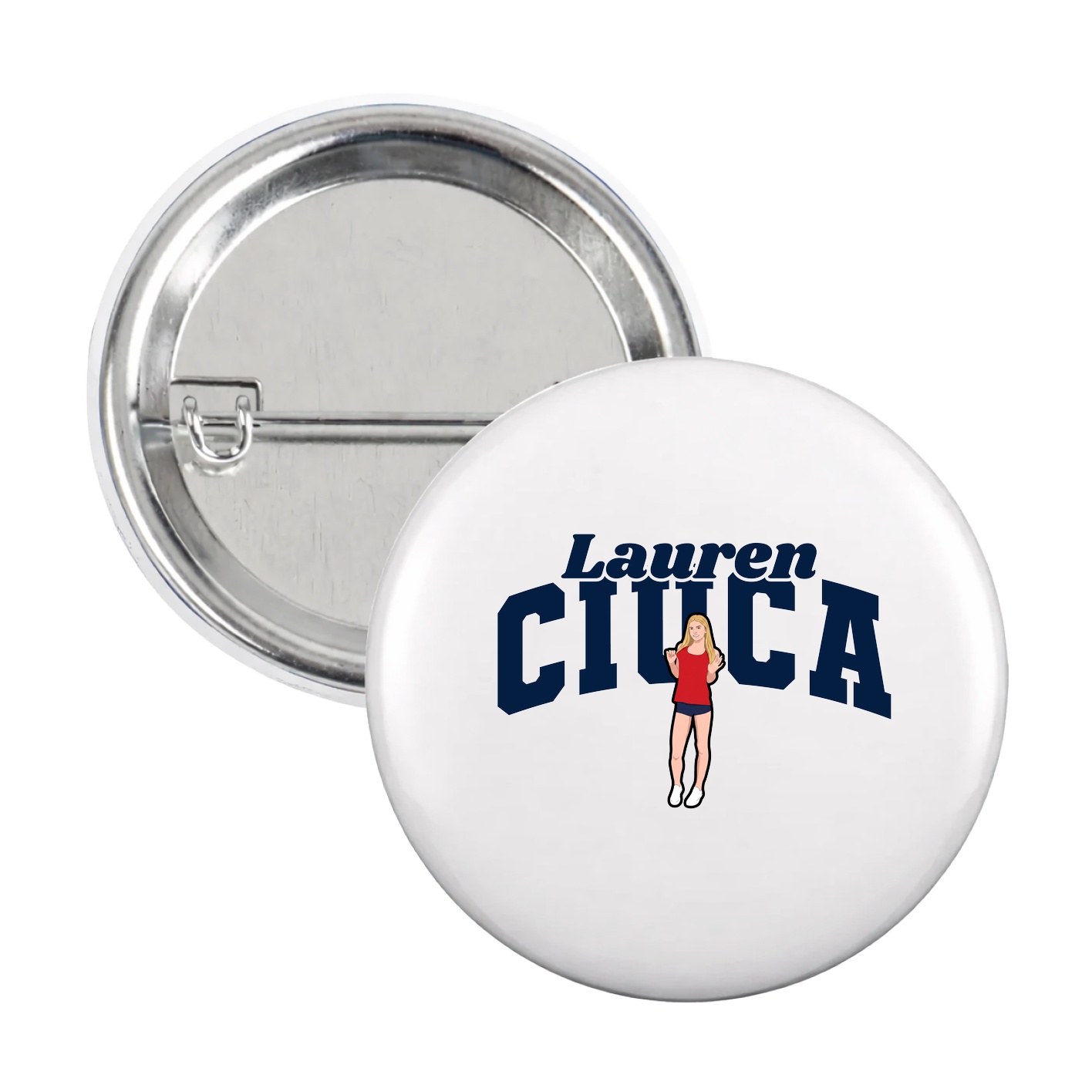 Game Day Button — Signature Arch in White