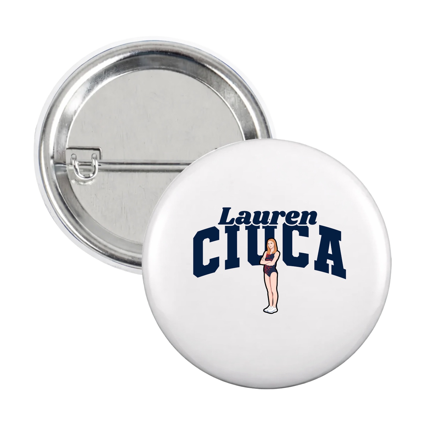 Game Day Button — Signature Arch in White
