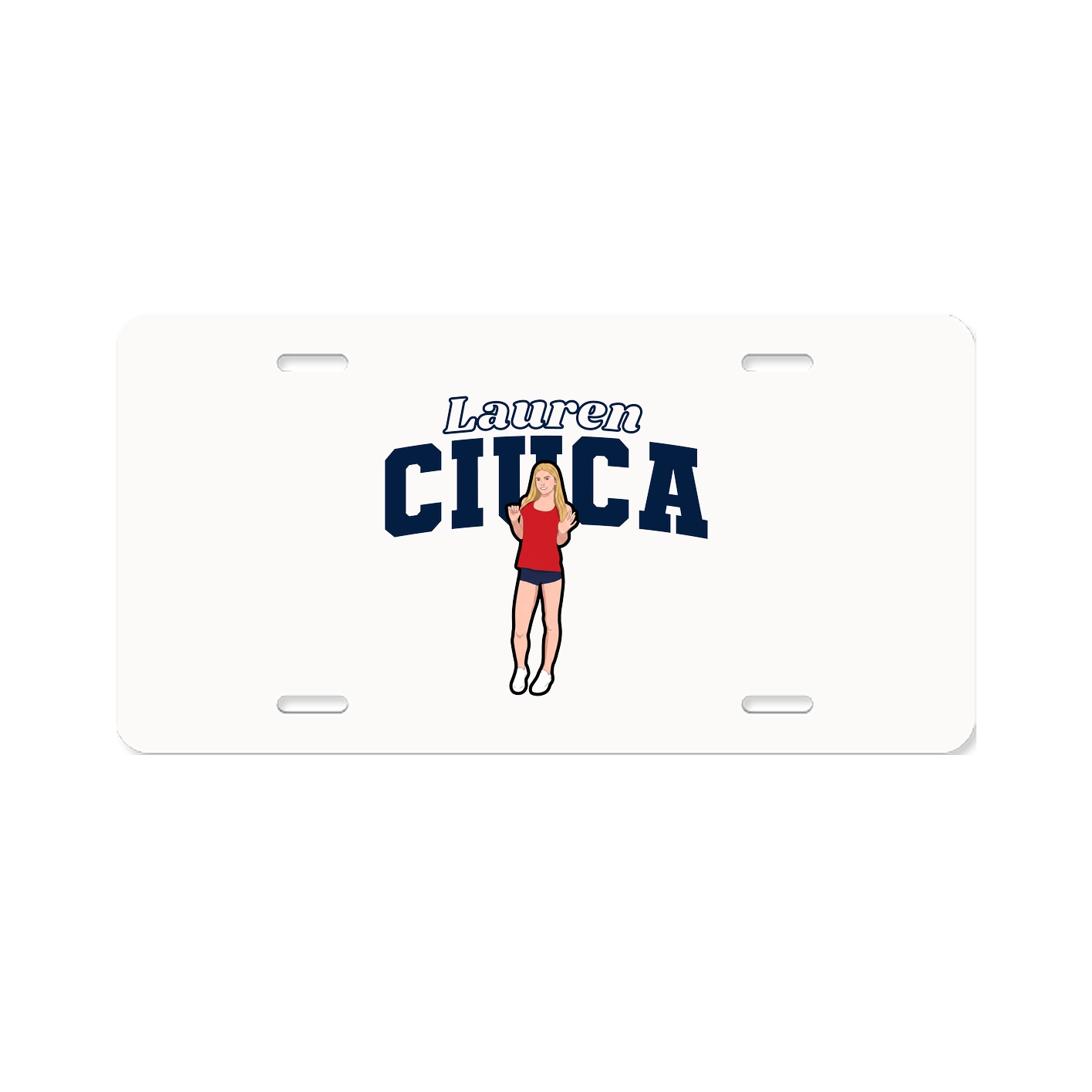 License Plate — Name Arch in Classic