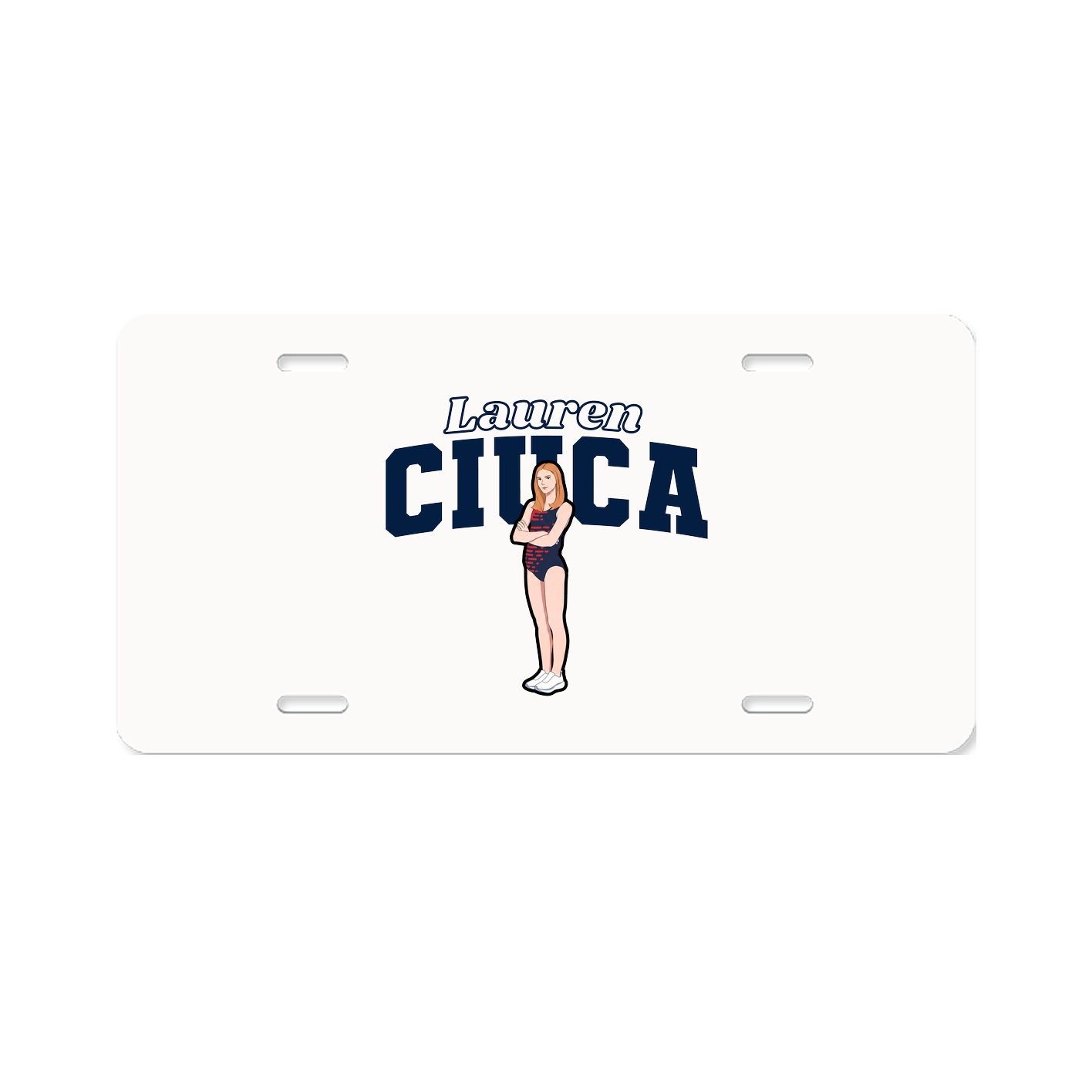 License Plate — Name Arch in Classic