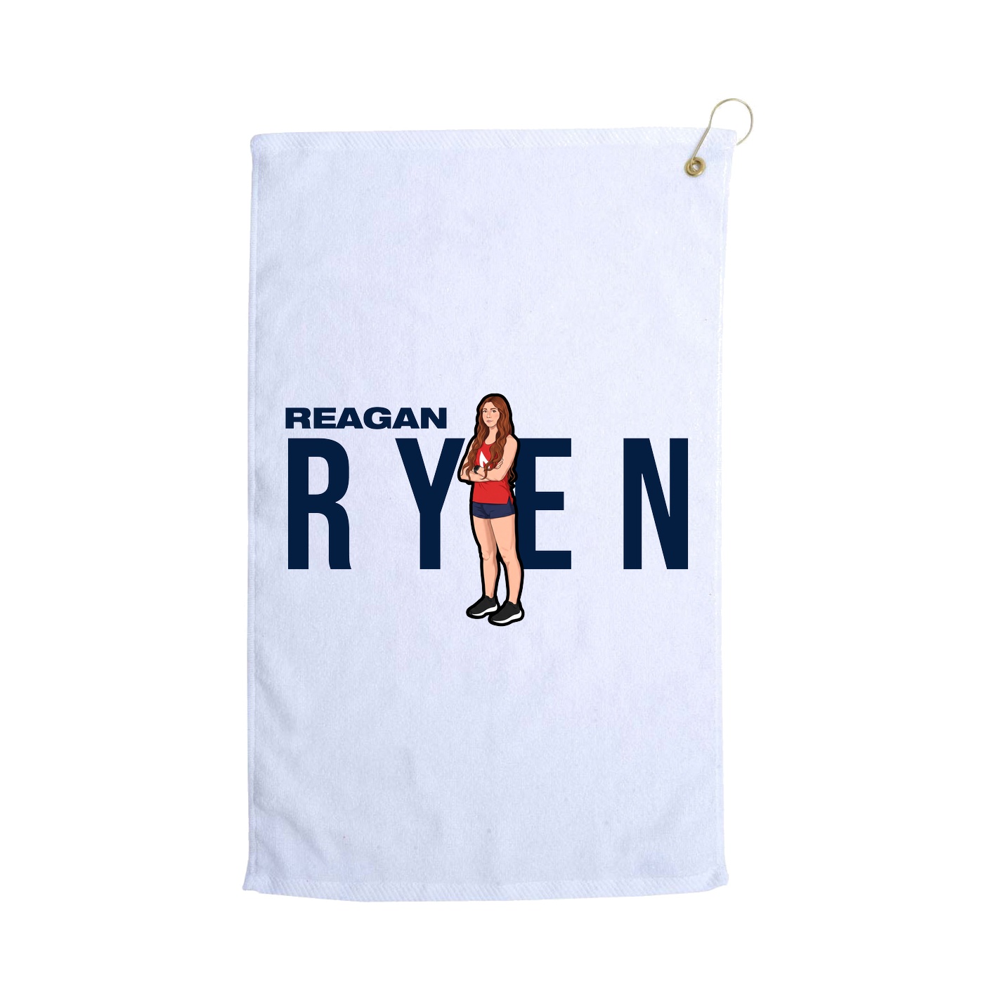 Golf Towel — Player Name in White