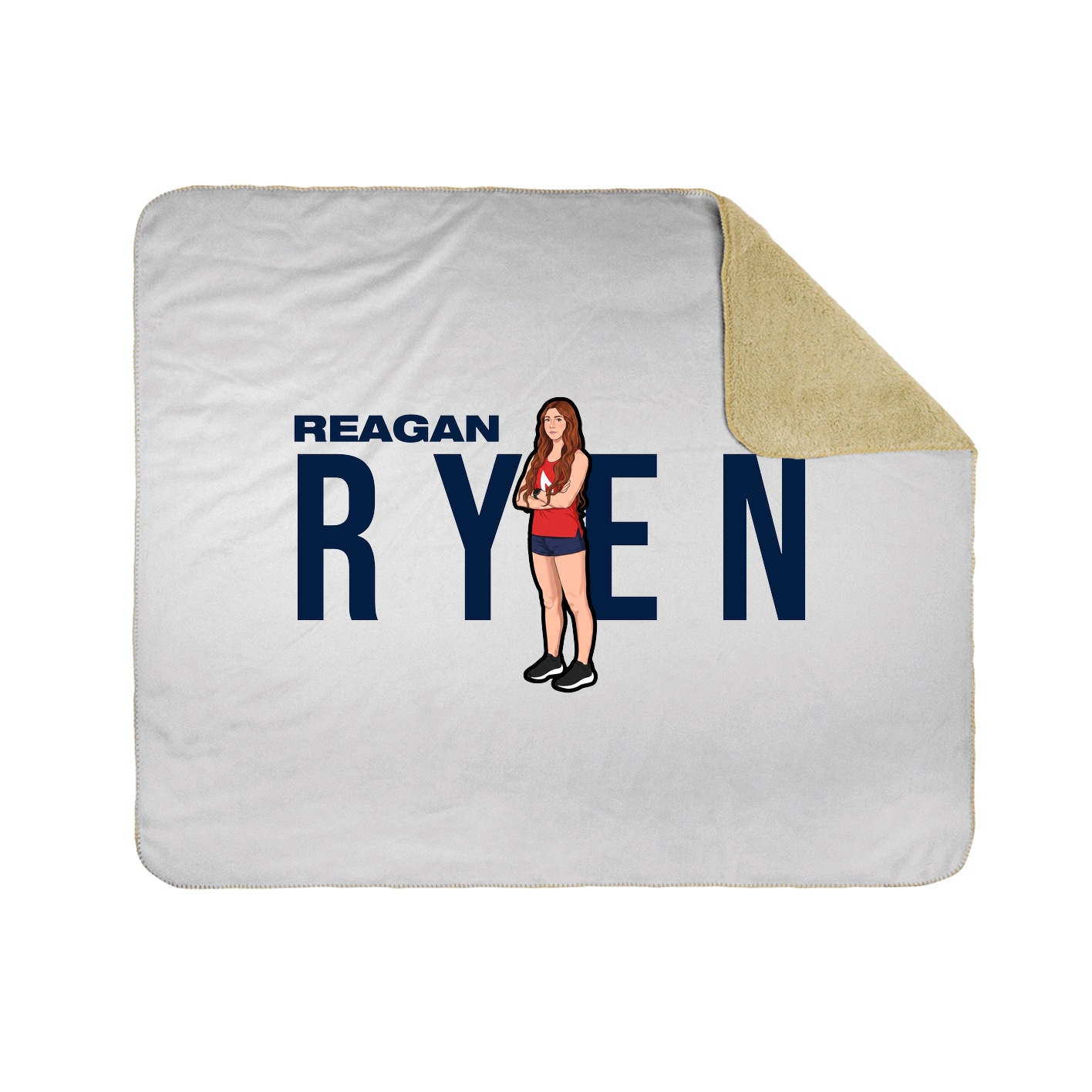 Throw Blanket — Player Name in White