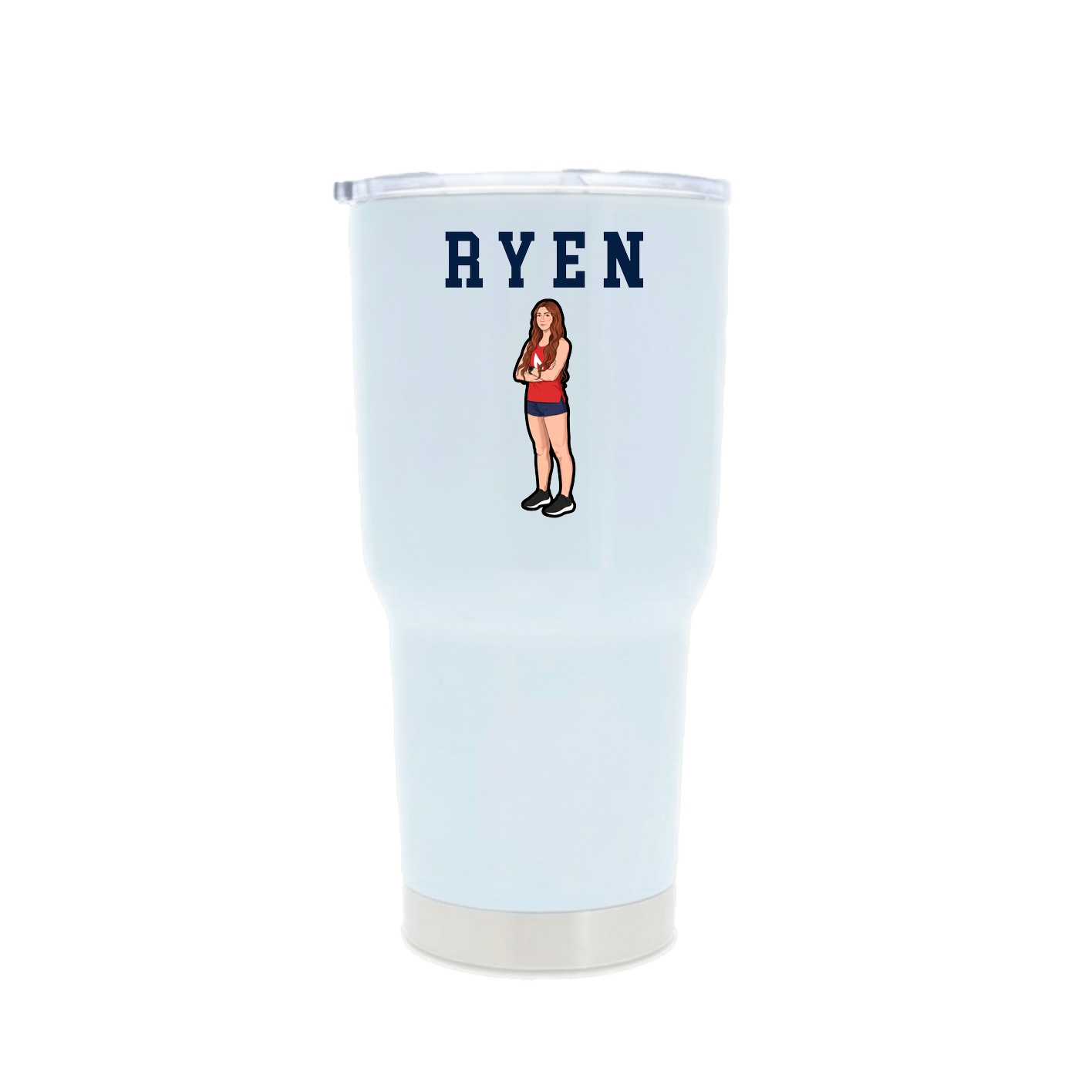 30oz Stainless Steel Tumbler — Shirsey in White