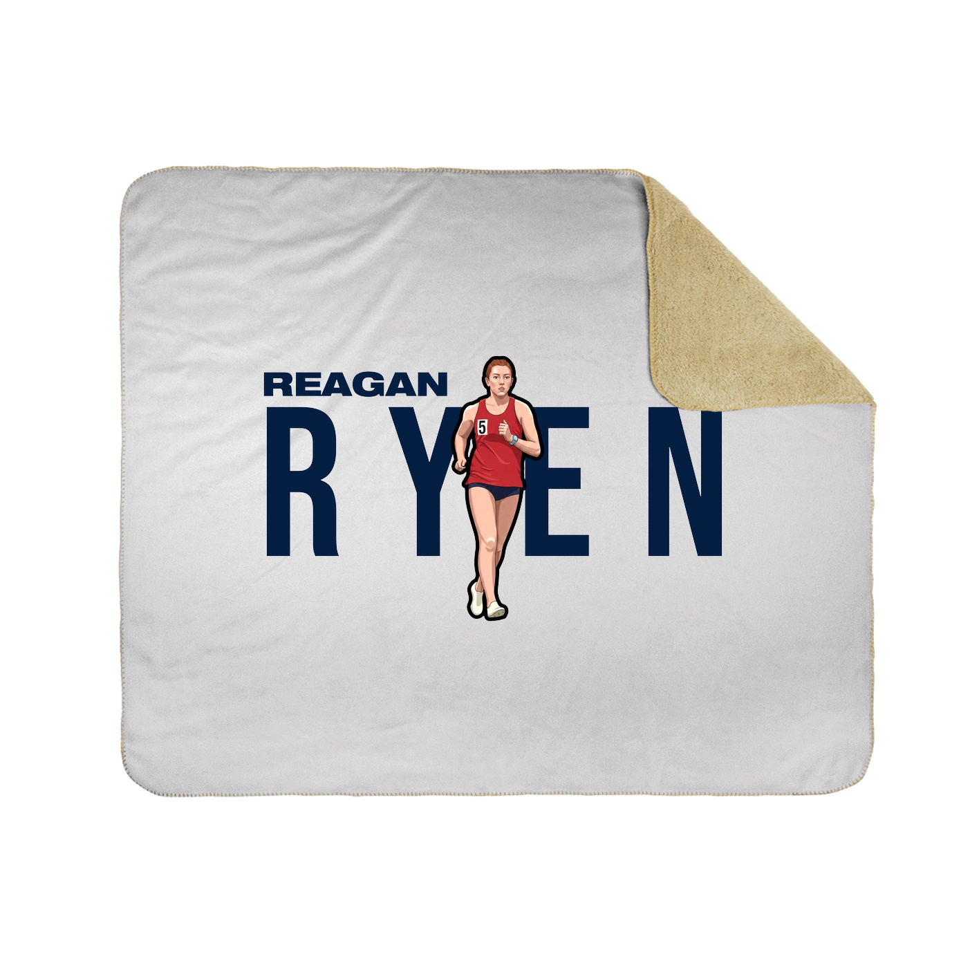 Throw Blanket — Player Name in White